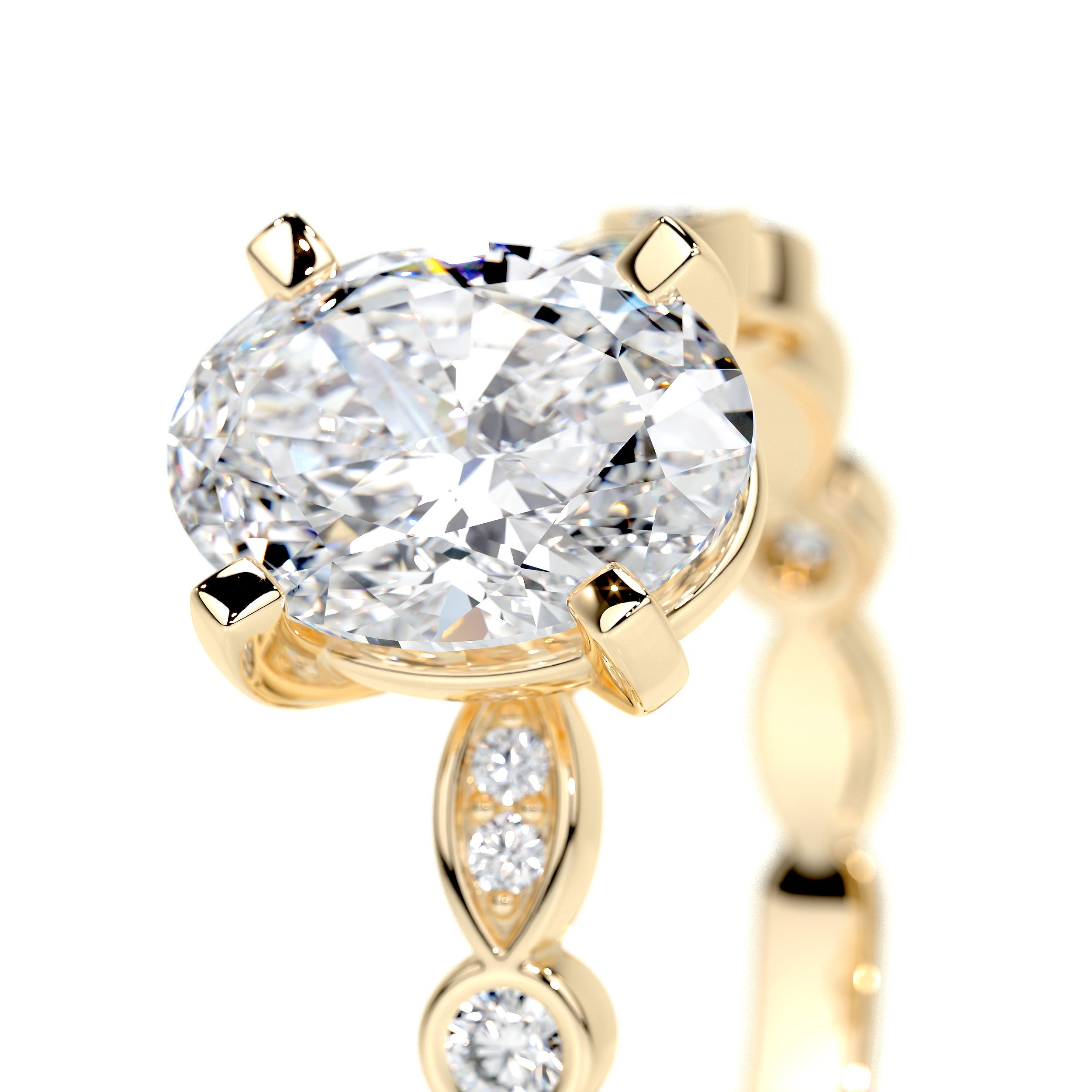Amelia Lab Grown Diamond Ring -18K Yellow Gold、mySite、hinf8tx79