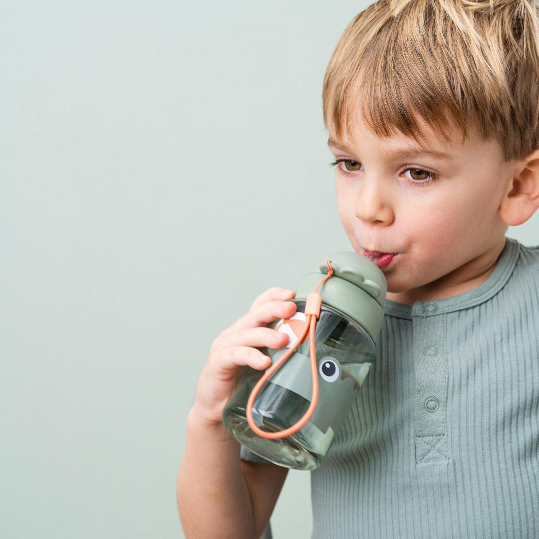  Done by Deer Straw Bottle - Green - Croco、mySite、merchandisen