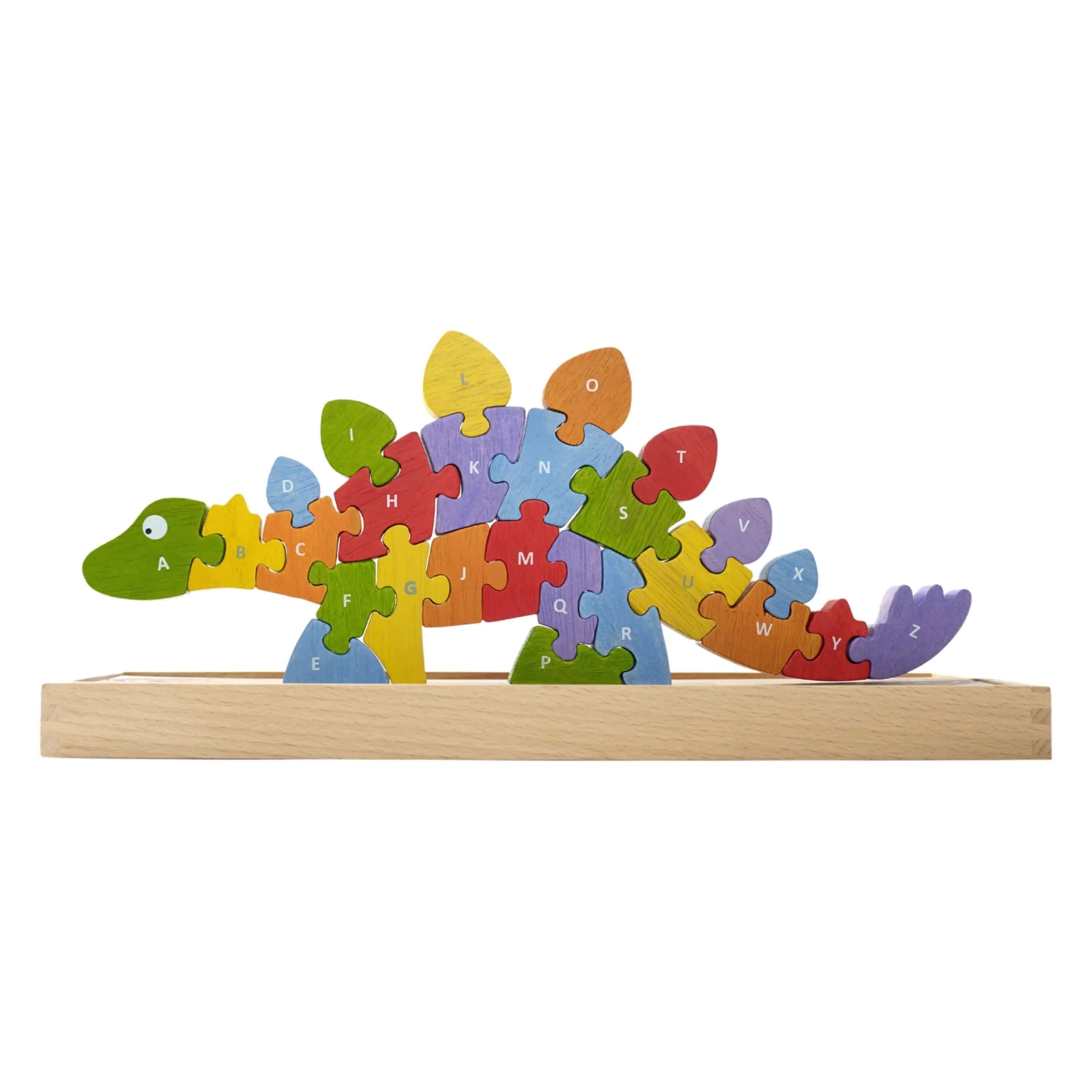 Dinosaur A-Z-Puzzle Toy, Eco Friendly, Vegan、mySite、g9winljtr