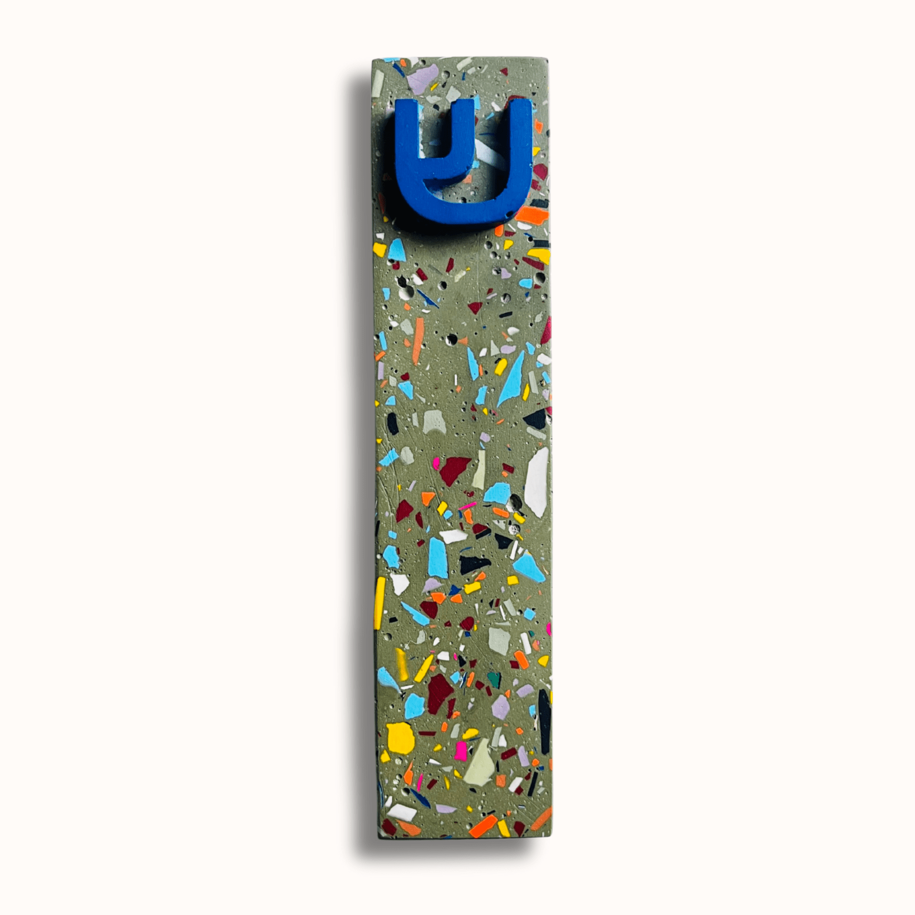 Earthy Olive Rainbow Terrazzo Mezuzah、mySite、topwebapps