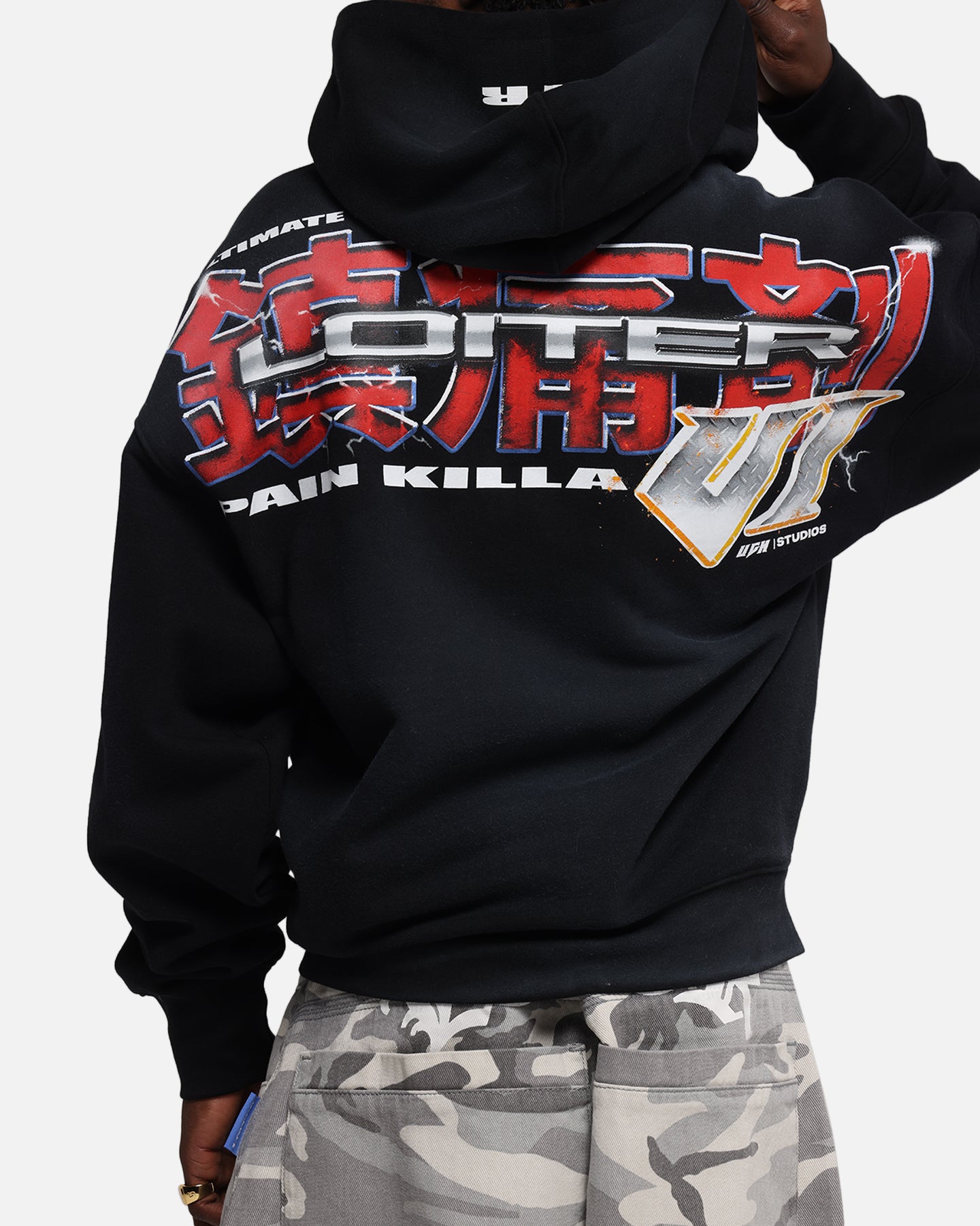 Loiter Fighter Zip Up Hoodie Washed Black、mySite、zt4zffjzw
