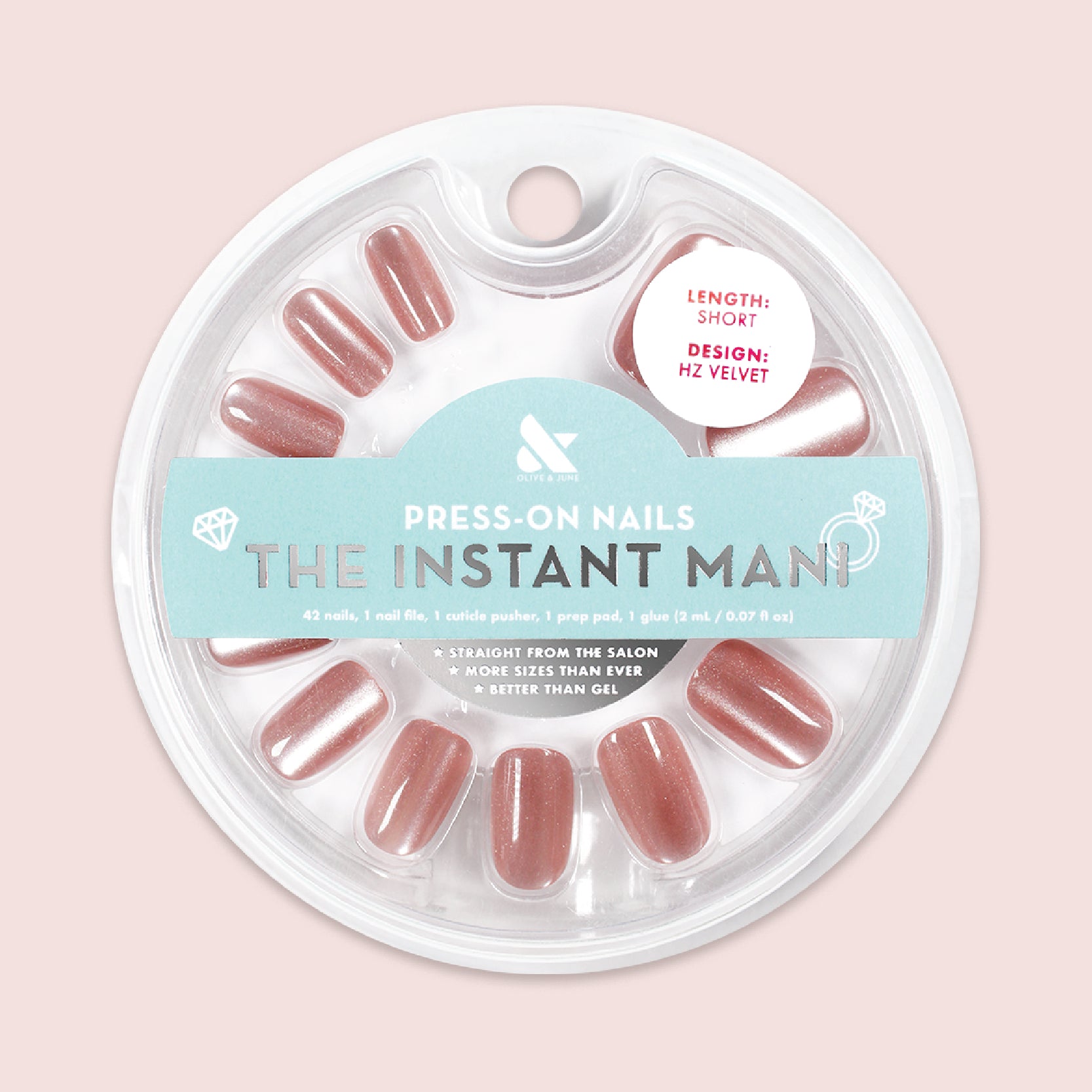 HZ Velvet - Press-On | Short | Squoval、mySite、solidvoid