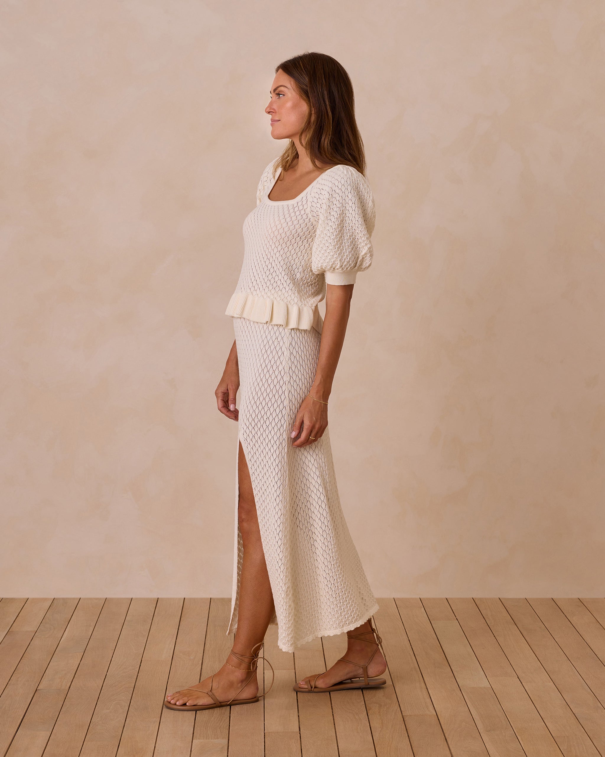  Knit Puff Sleeve Top || Ivory、mySite、layawaytickets