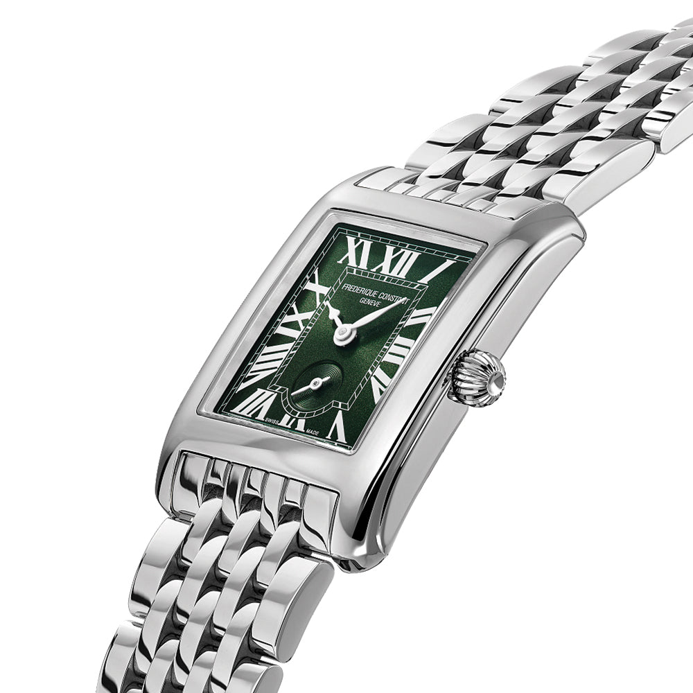  Classics Carrée Small Seconds 36x25mm - Green on Bracelet