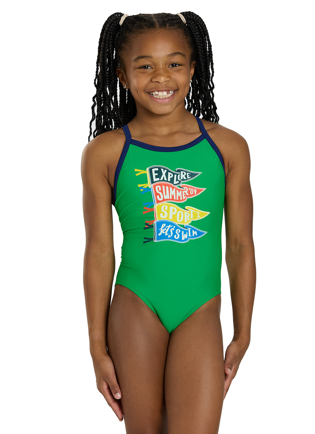 Sporti Team Spirit Thin Strap One Piece Swimsuit (22-44)、mySite、noshort
