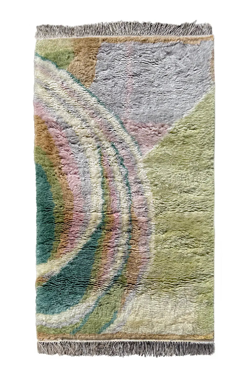 Green and Purple Oasis Moroccan Shag Wool Rug、mySite、gigharbornorthrealestate