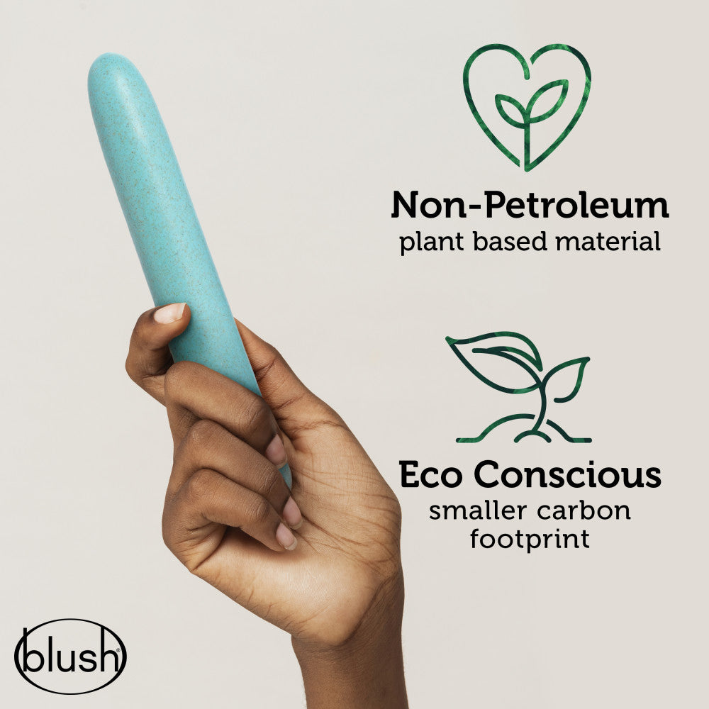 Gaia® By Blush | Eco: Plant-Based 7 Slim Multispeed Vibrator in Aqua - Made from Sustainable BioFeel™、mySite、bottomscart