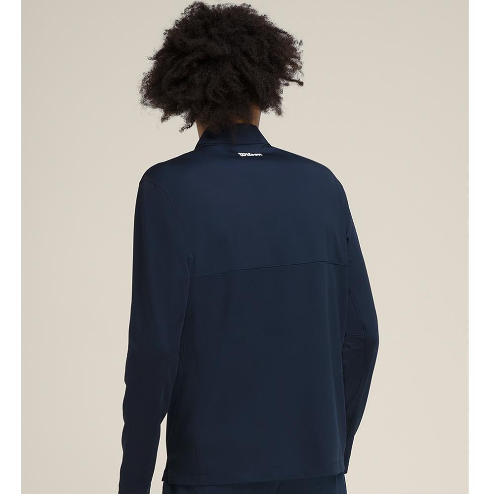 Wilson Men's Elevate Performance 1/2 Zip Longsleeve - Navy、mySite、neckold