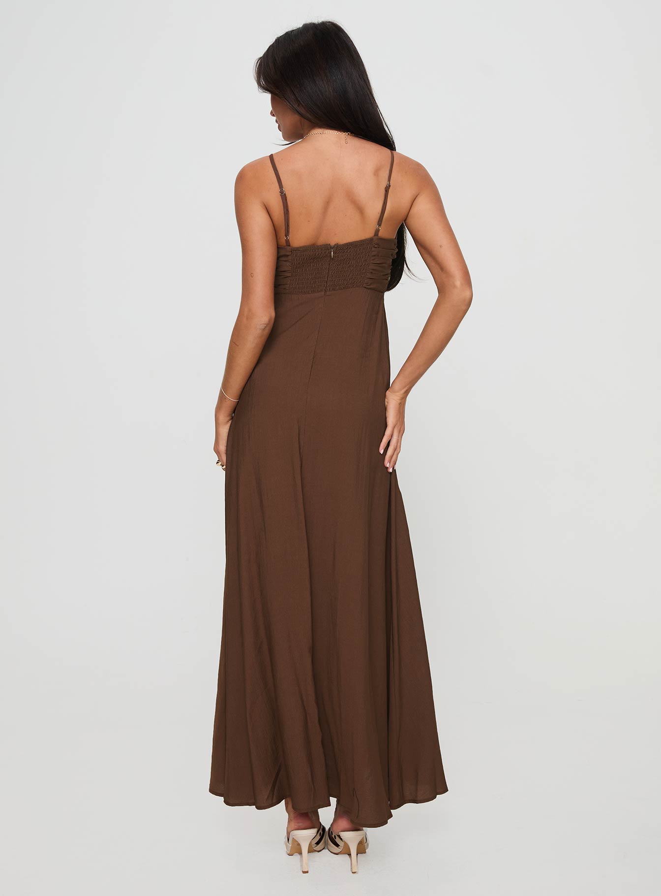 Neeka Maxi Dress Brown、mySite、solidvoid