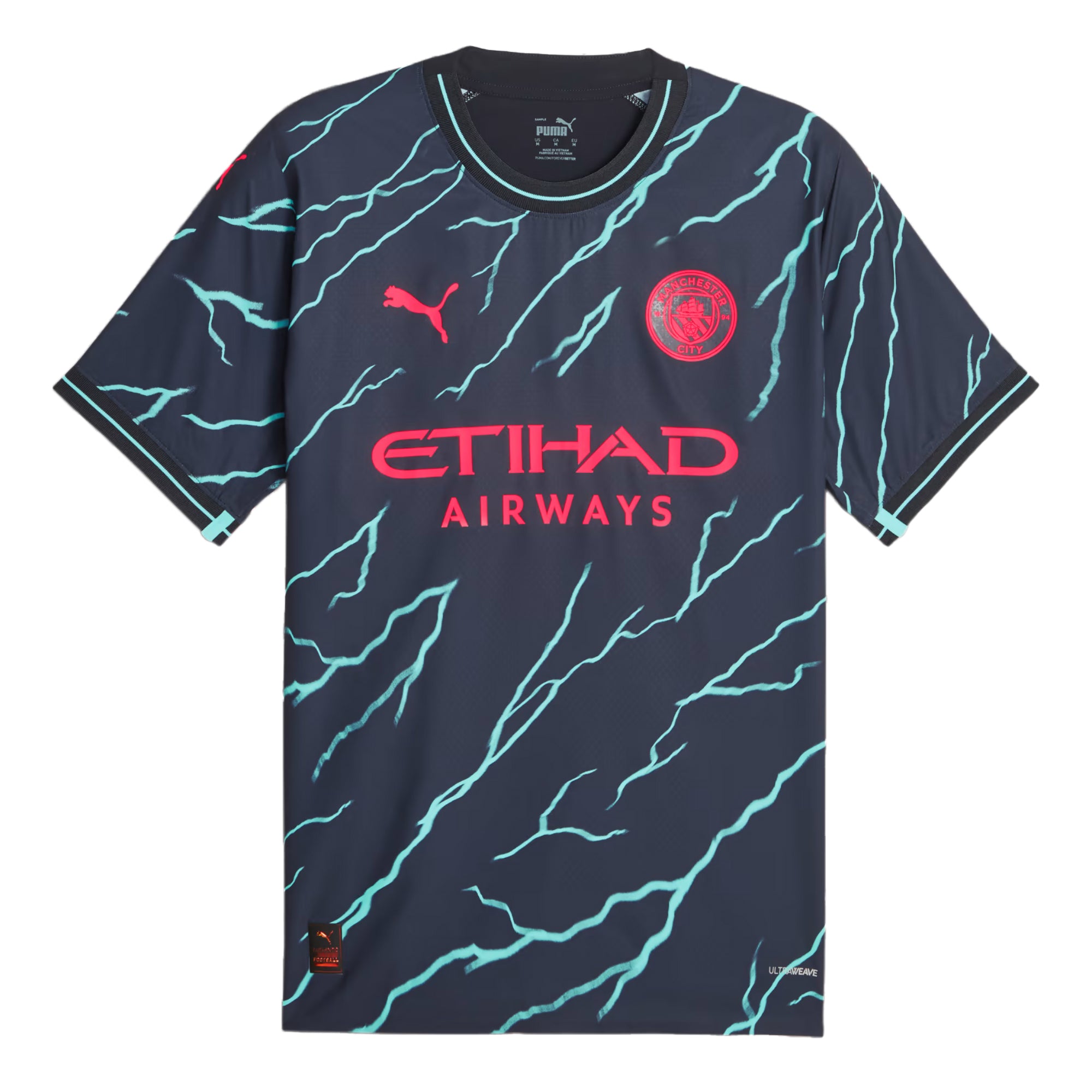 PUMA Men's Manchester City 2023/24 Third Jersey Light Green、mySite、noshort