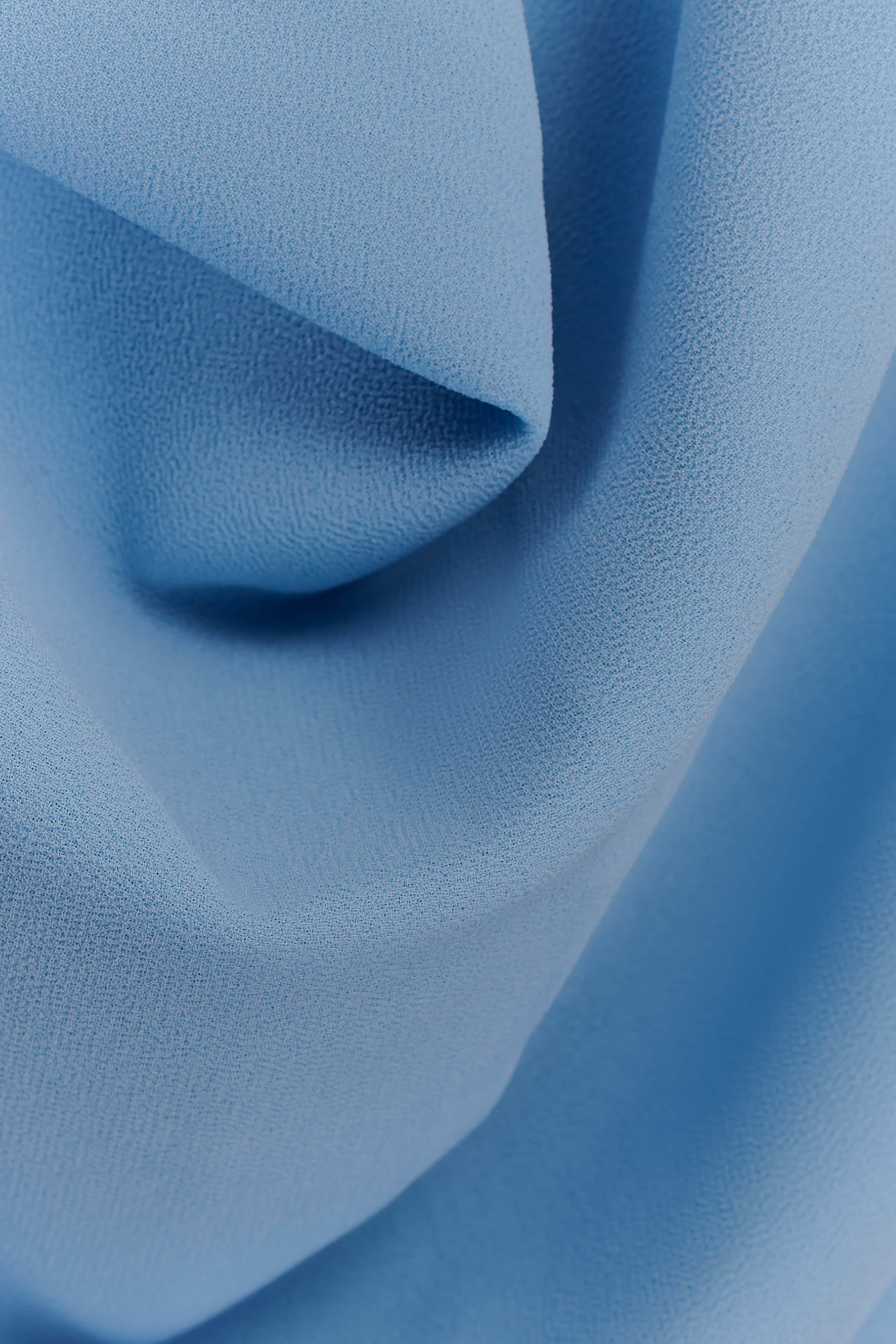 Katalina Chiffon Cowl Halter Top - Sky Blue、mySite、solidvoid