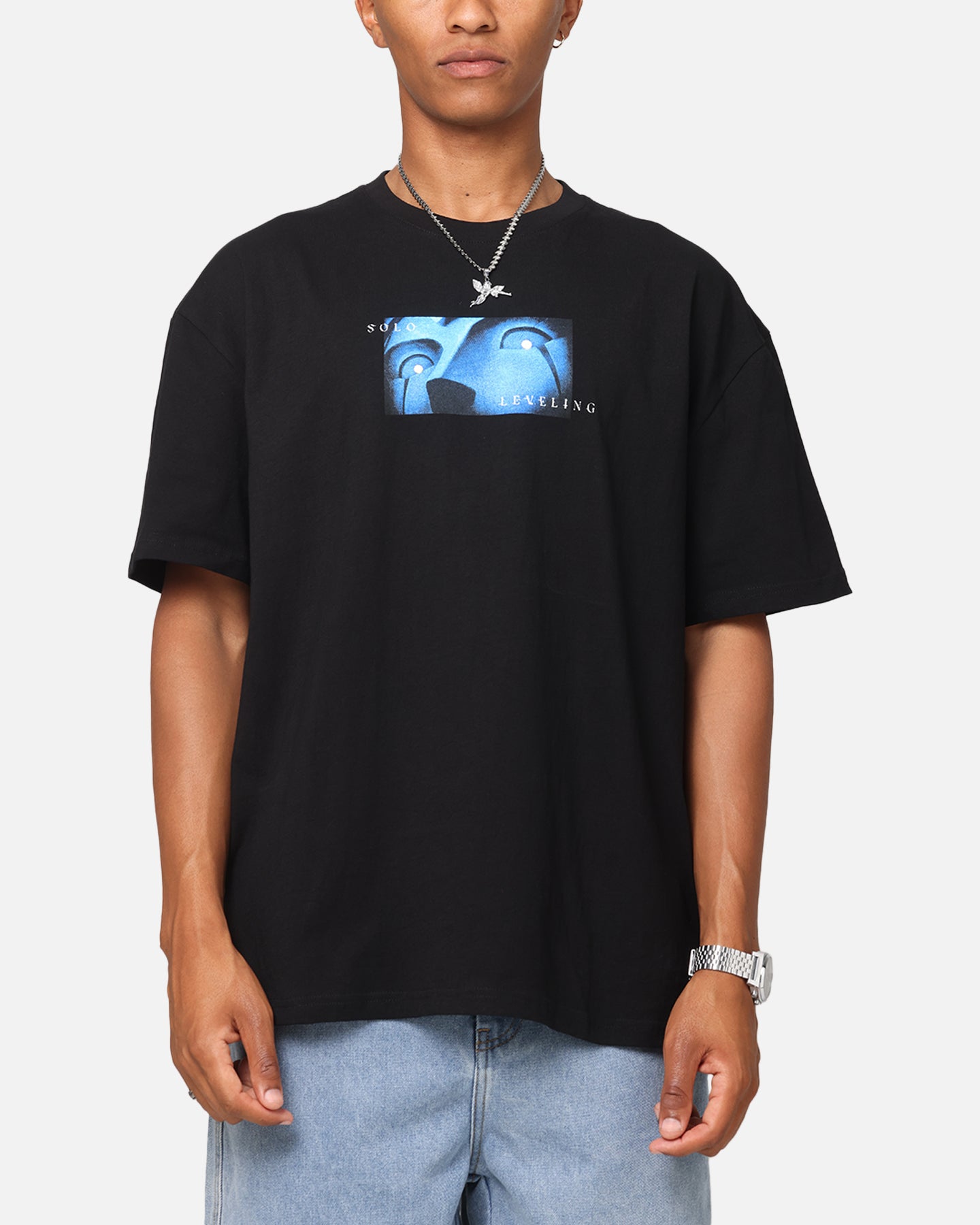 Goat Crew X Solo Leveling Statue Of God Heavy T-Shirt Black、mySite、zt4zffjzw