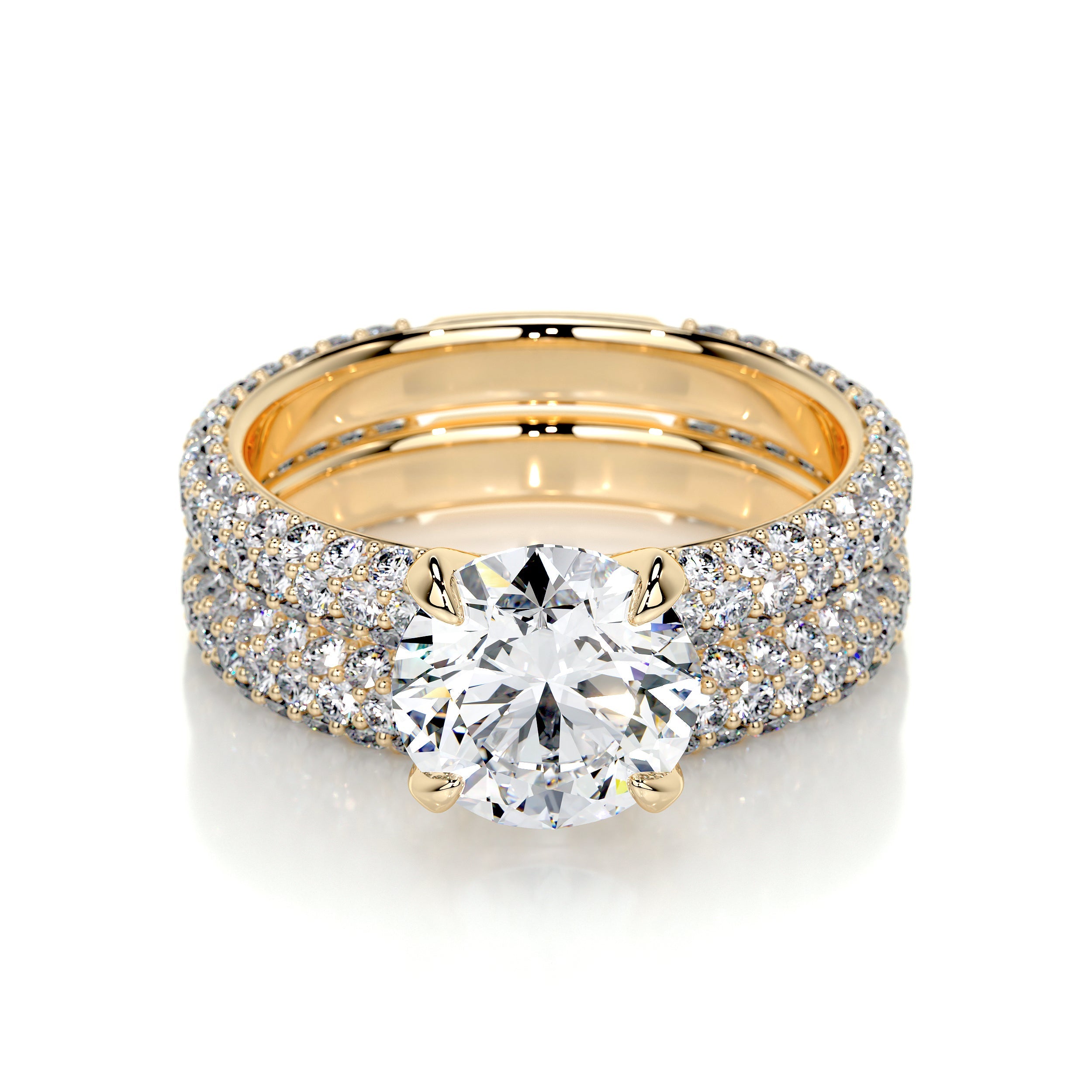 Charlotte Lab Grown Diamond Bridal Set -18K Yellow Gold、mySite、hinf8tx79