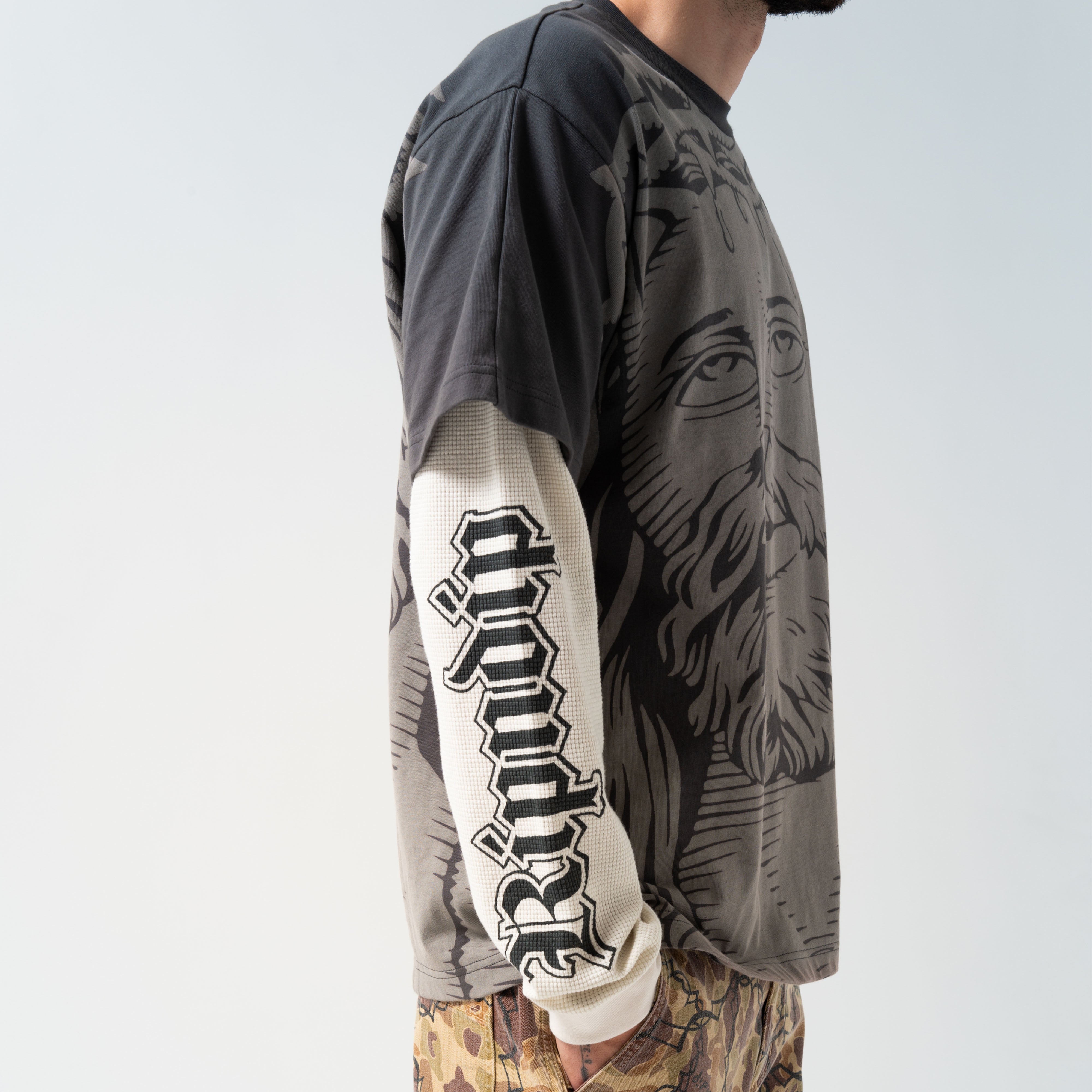  Lord Savior Double Long Sleeve Tee (Dark Charcoal)、mySite、merchandisen