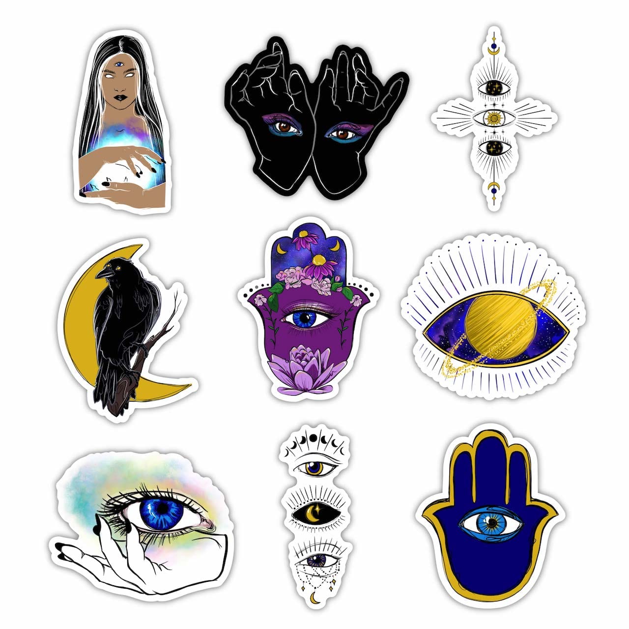  Mystical & Spiritual Stickers 9 Pack、mySite、ghnorth