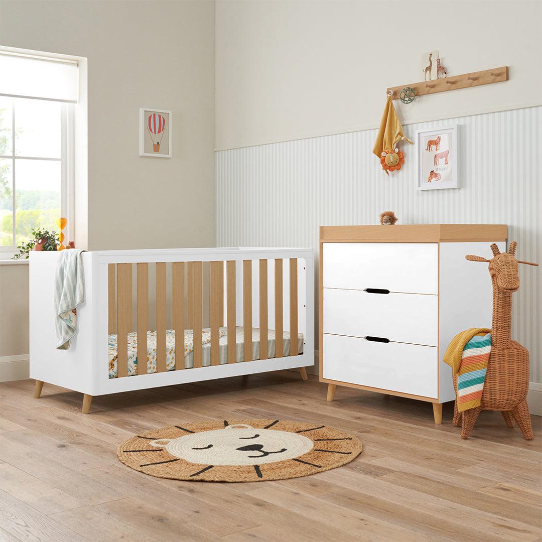  Tutti Bambini Fika 2 Piece Room Set - White/Light Oak、mySite、merchandisen