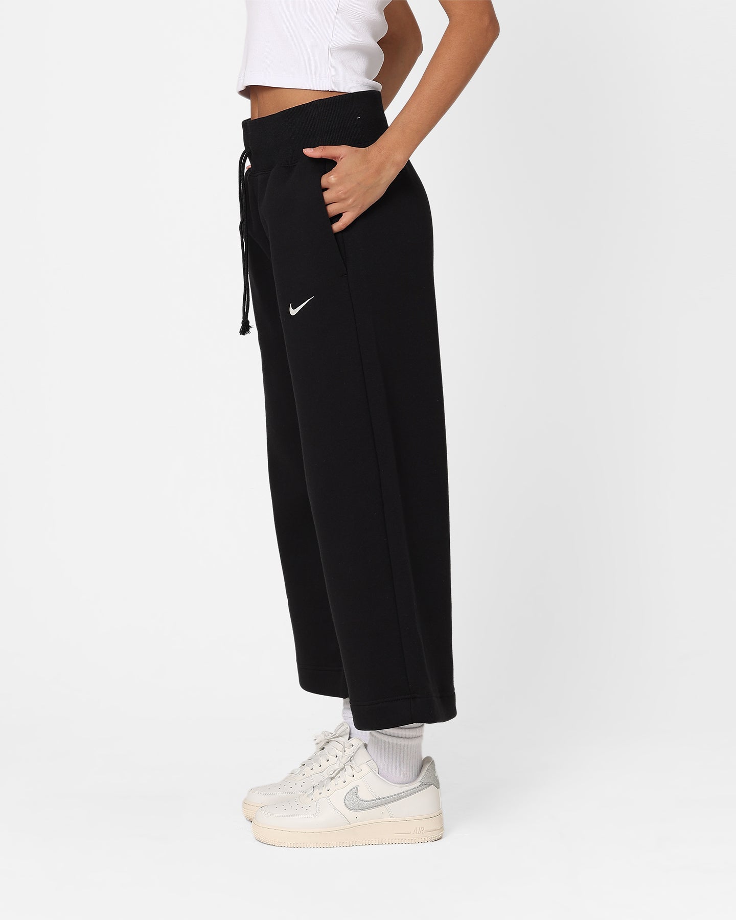 Nike Women's Sportswear Phoenix Fleece High Rise Sweatpants Black/Sail、mySite、zt4zffjzw