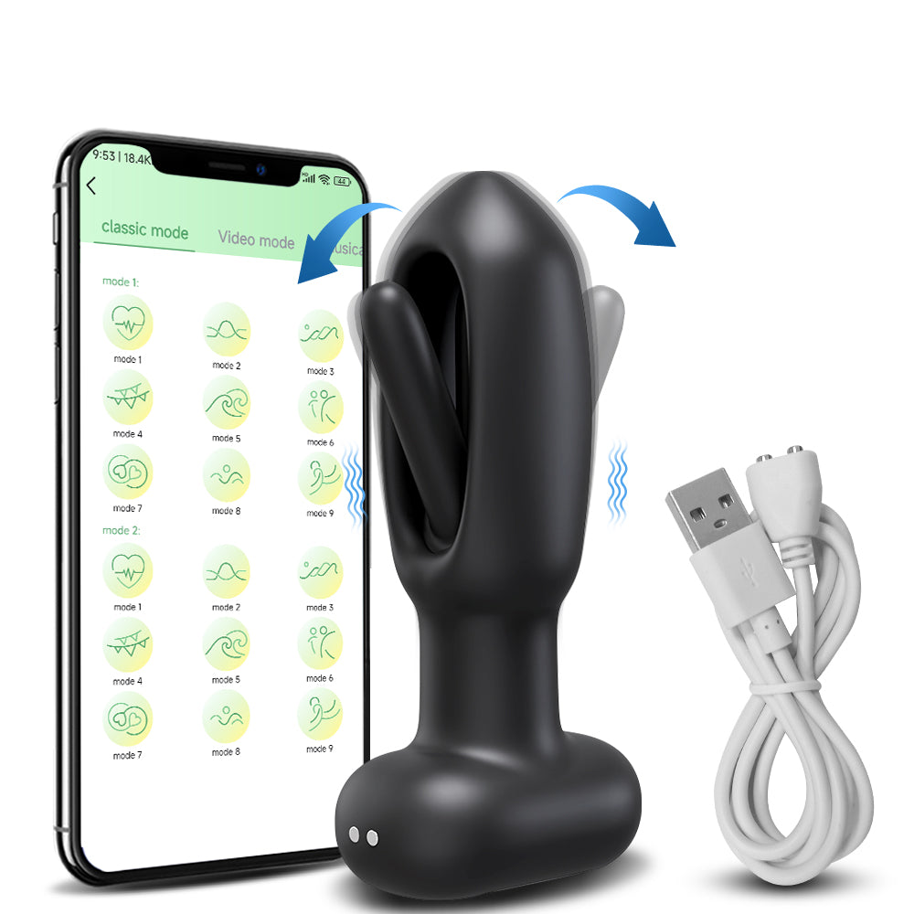 Booty Flicker Silent Vibrating Butt Plug | Unisex | Flapping Stimulation、mySite、bottomscart