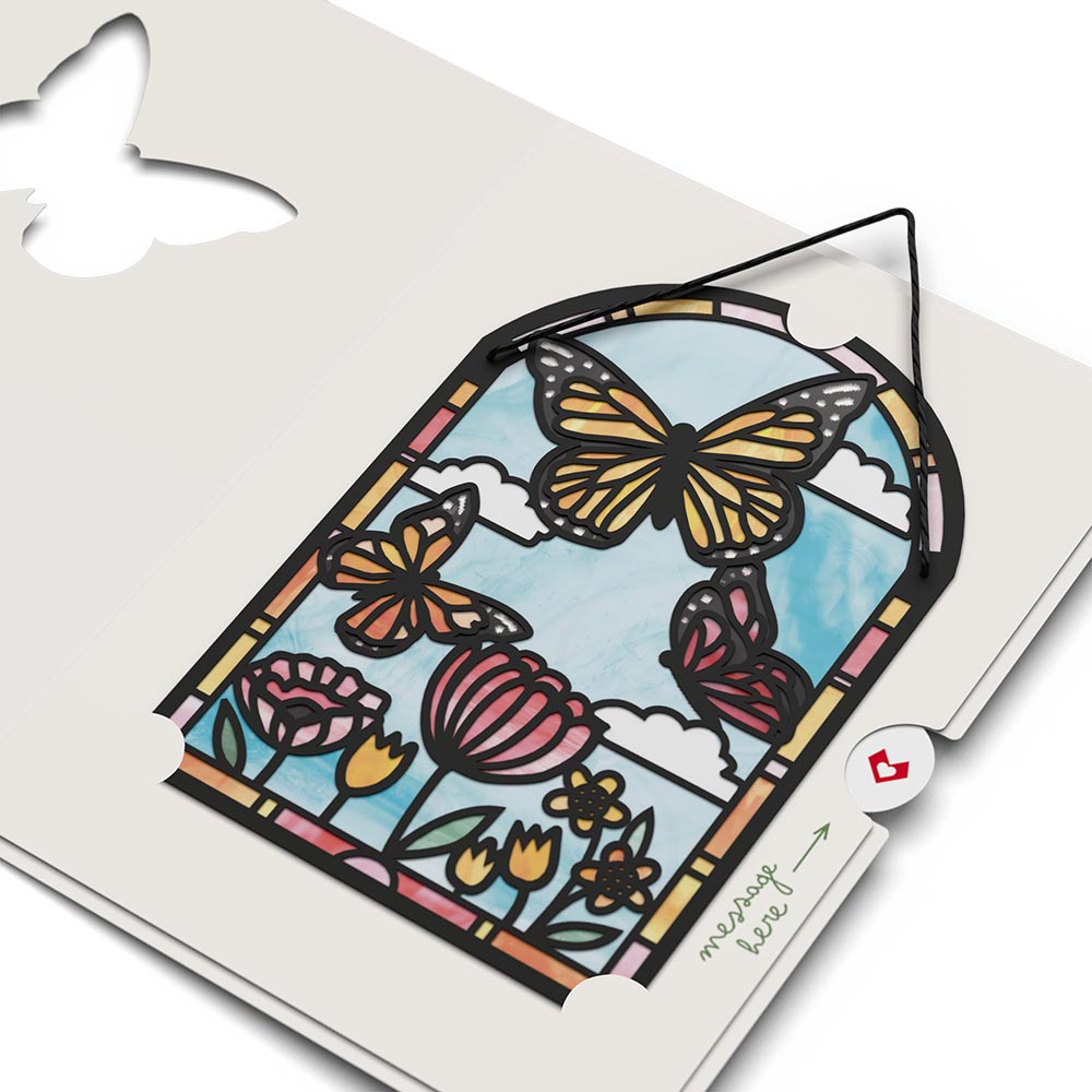 You Are So Loved Butterflies Suncatcher Card、mySite、solidvoid