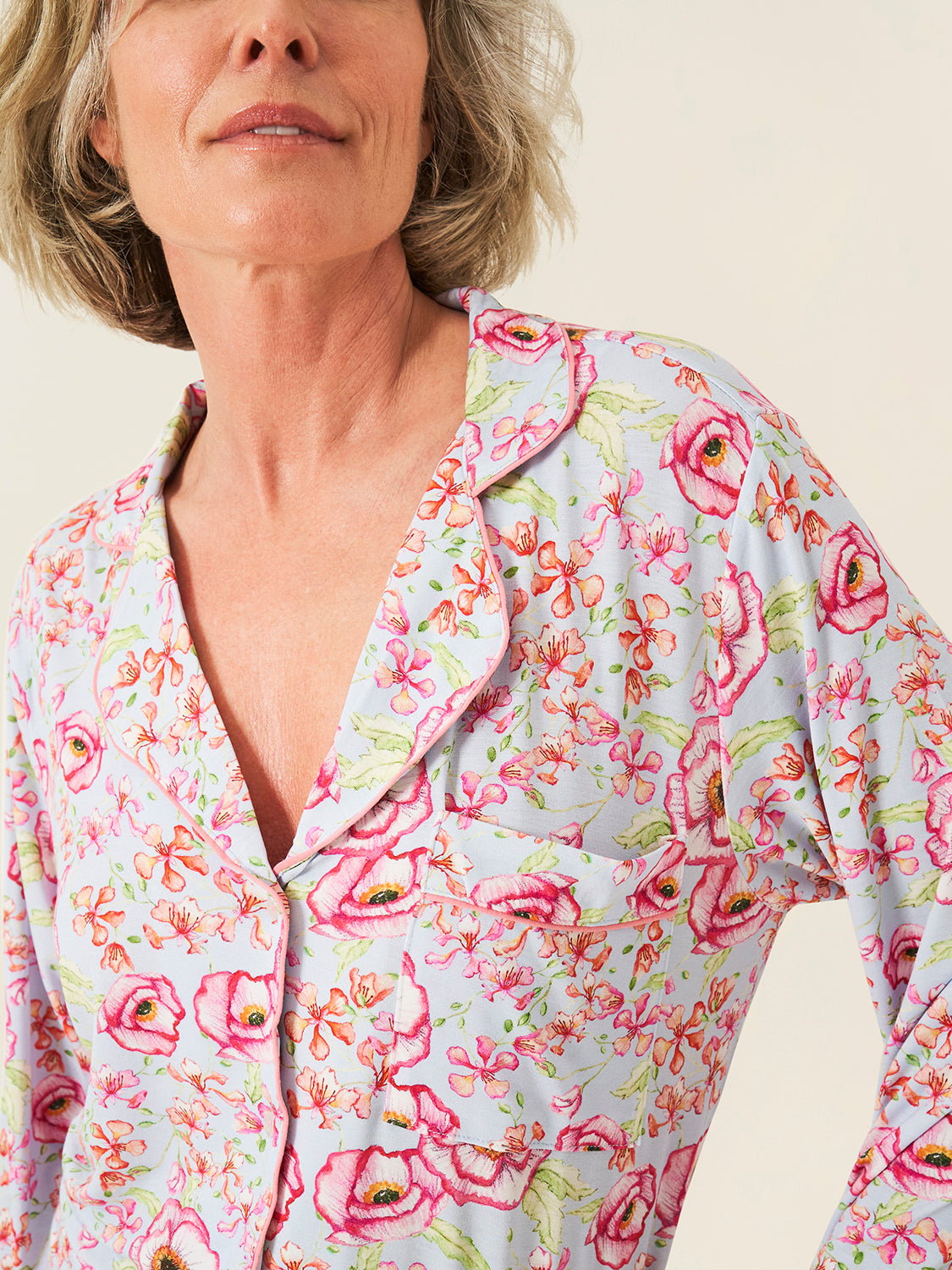 Long Pyjama Set - Pastel Poppy、mySite、bengalsvssteelers