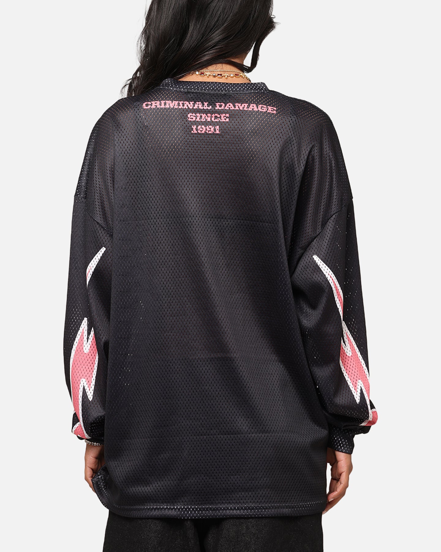 Criminal Damage 91 Mesh Long Sleeve T-Shirt Caviar、mySite、zt4zffjzw