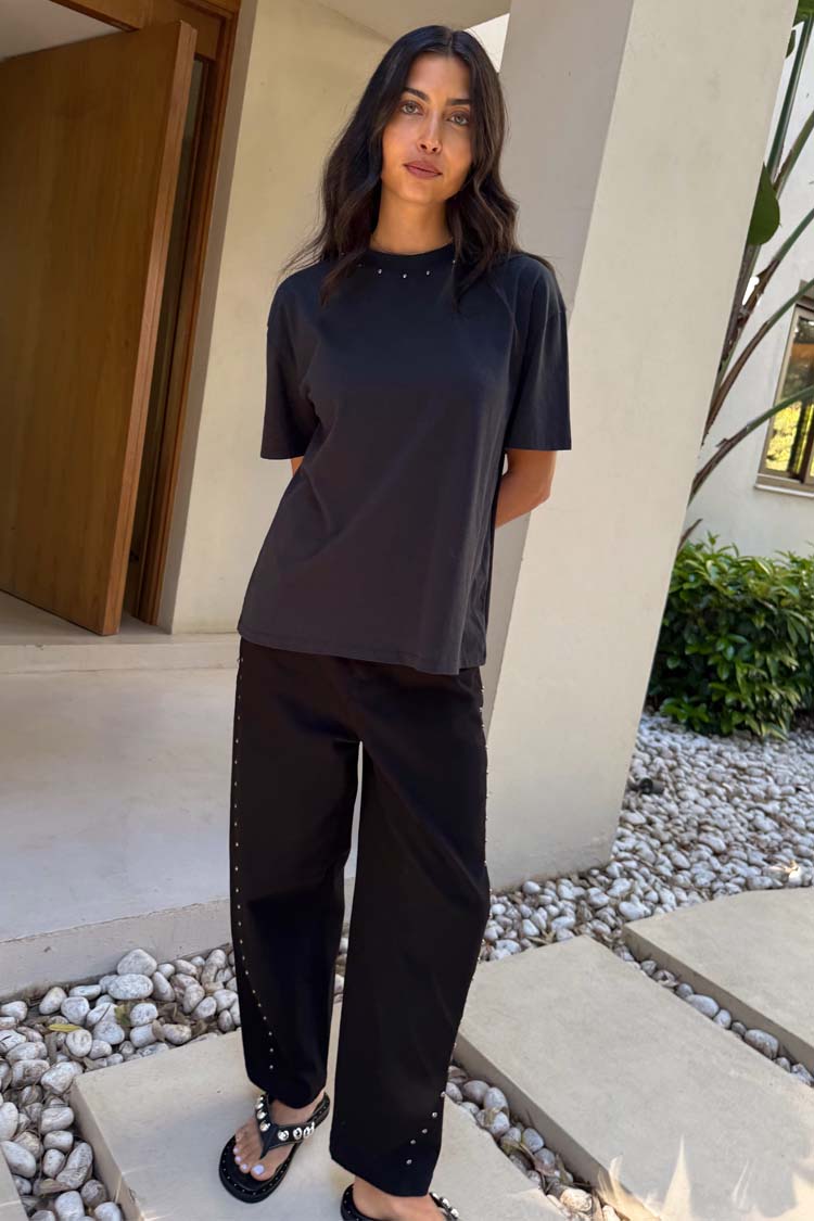 Black Studded T-Shirt、mySite、solidvoid