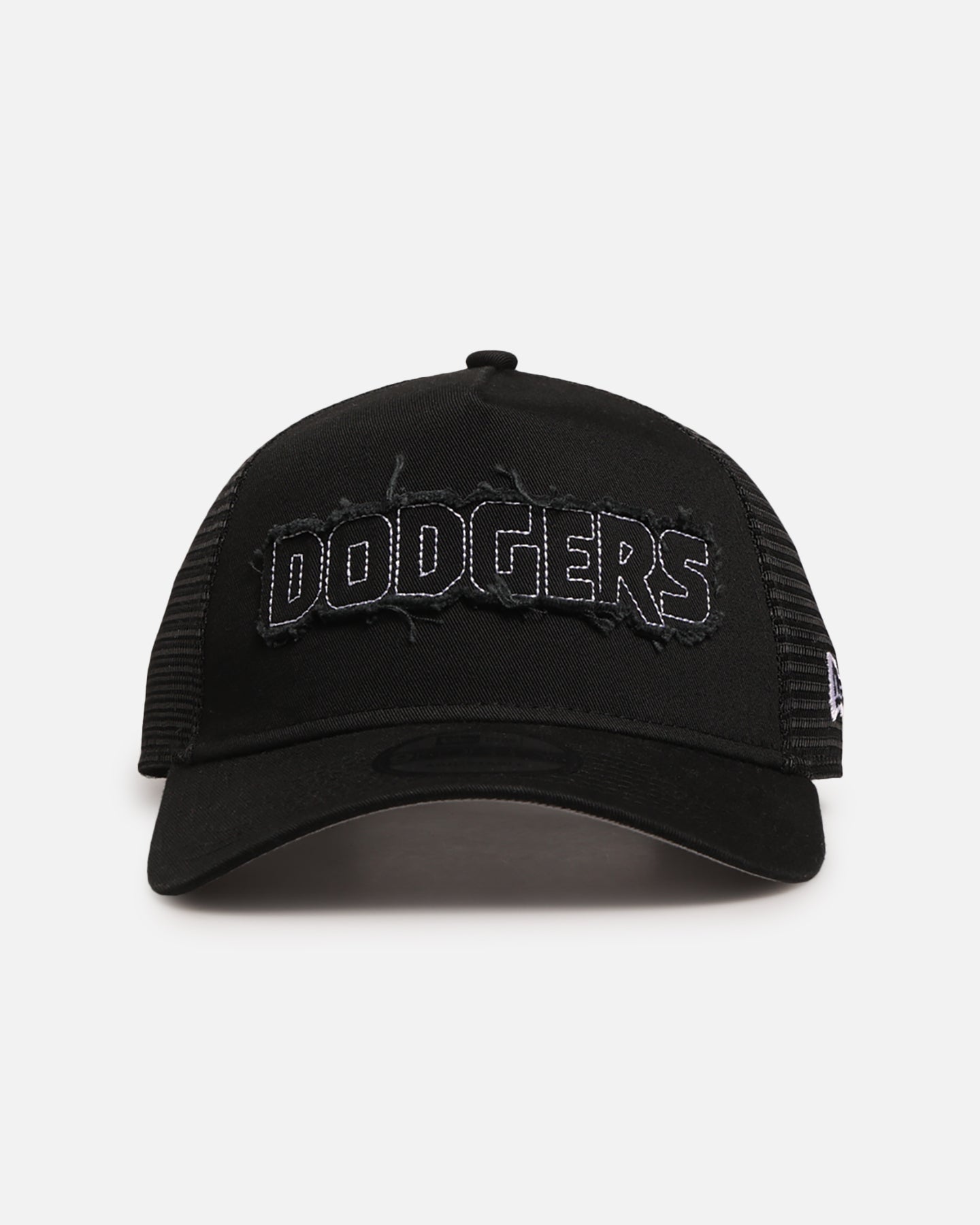 New Era Los Angeles Dodgers 'Distressed' 9FORTY A-Frame Trucker Snapback Black/White、mySite、zt4zffjzw