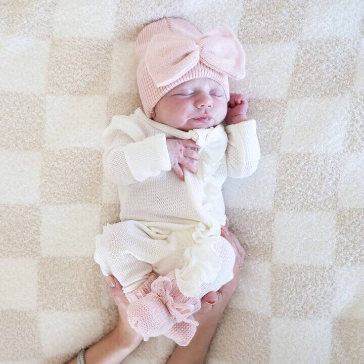  Knit Newborn Bow Booties | Baby Pink、mySite、layawaytickets