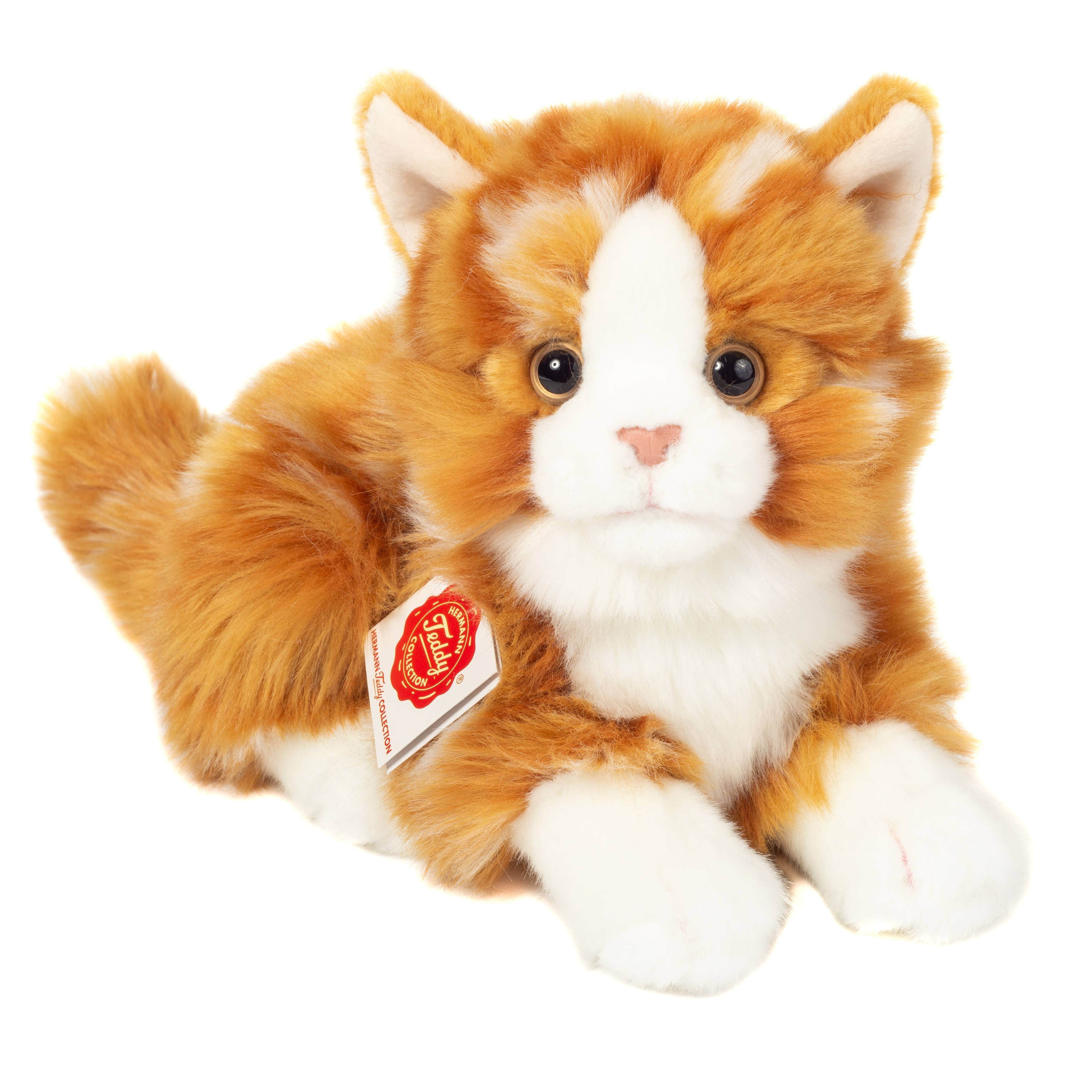 Orange Tabby Golden Kitten Plush Soft Toy by Teddy Hermann、mySite、g9winljtr