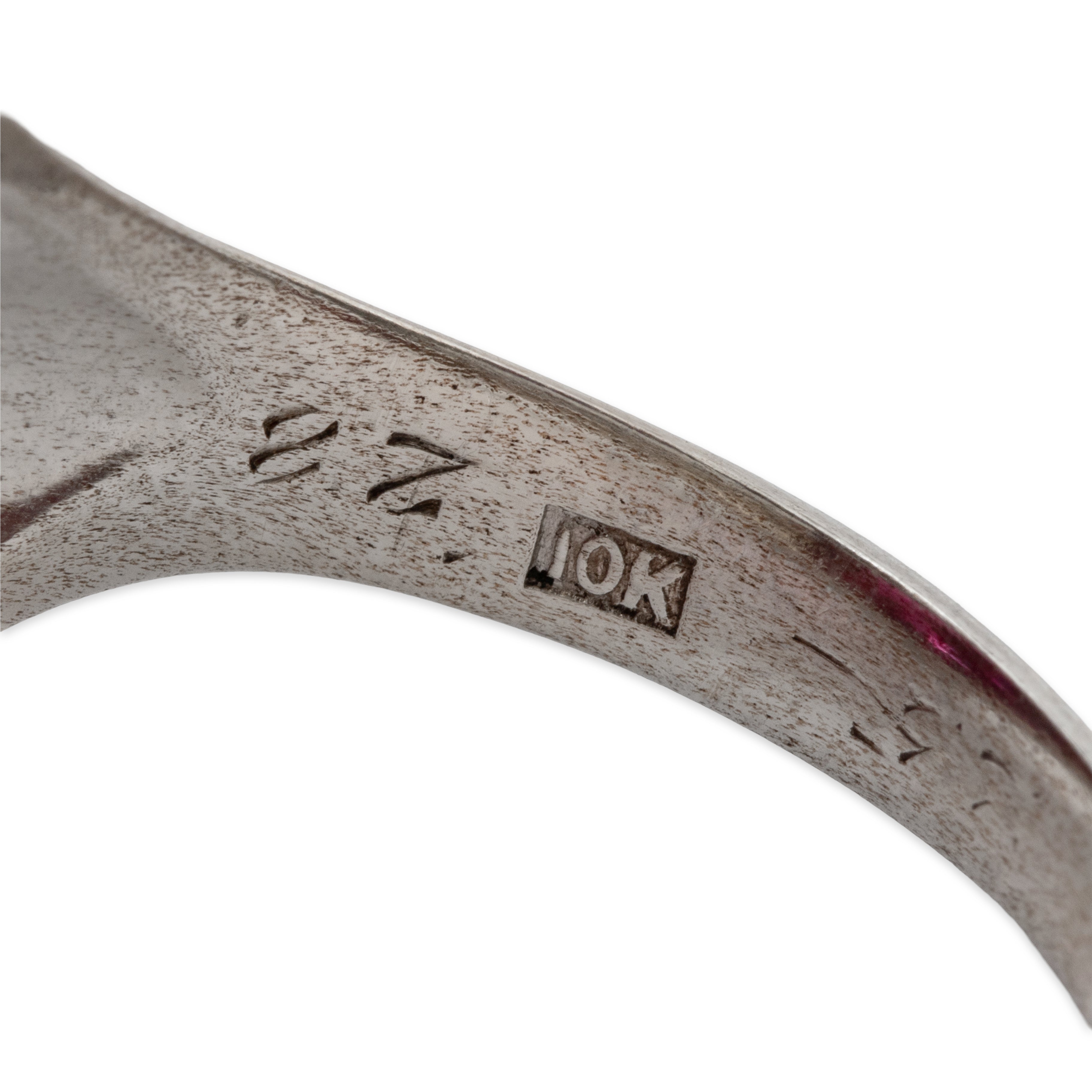 Antique Art Deco 10k White Gold 5.18ct Synthetic Ruby Signet Style Ring 10.75、mySite、hinf8tx79