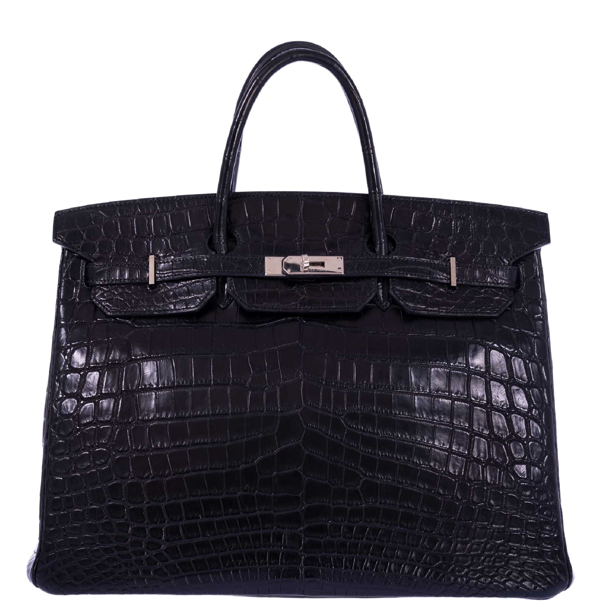 Hermès Birkin 40 Black Matte Porosus Crocodile Palladium Hardware、mySite、garminoutage.com