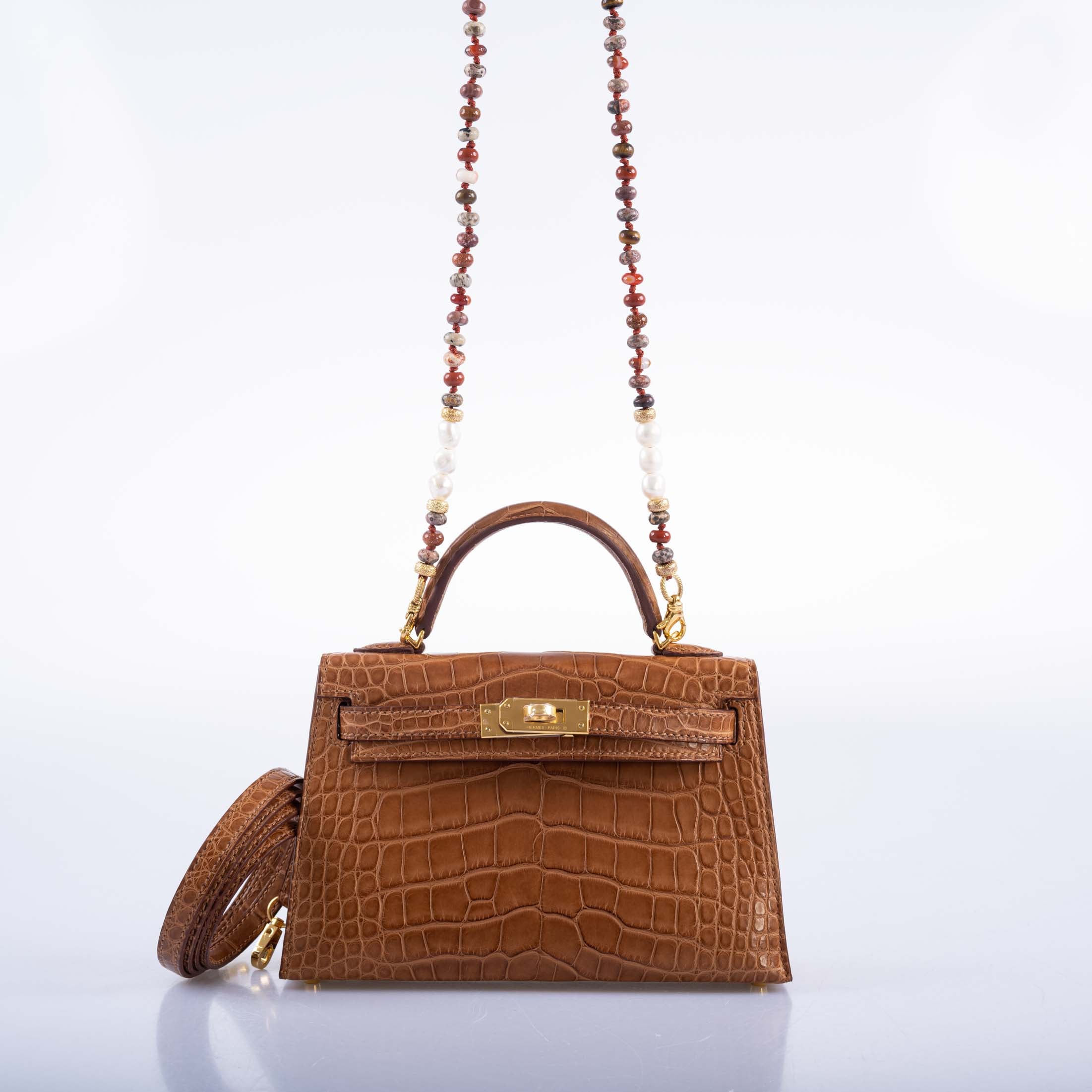 Hermès Kelly 20 Mini II Sellier Gold Matte Alligator Gold Hardware、mySite、garminoutage.com
