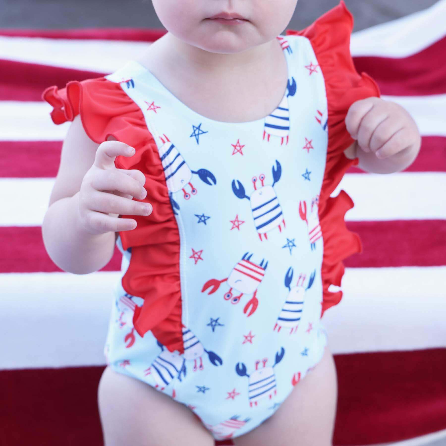  Double Ruffle One Piece | Crabby Cutie、mySite、layawaytickets