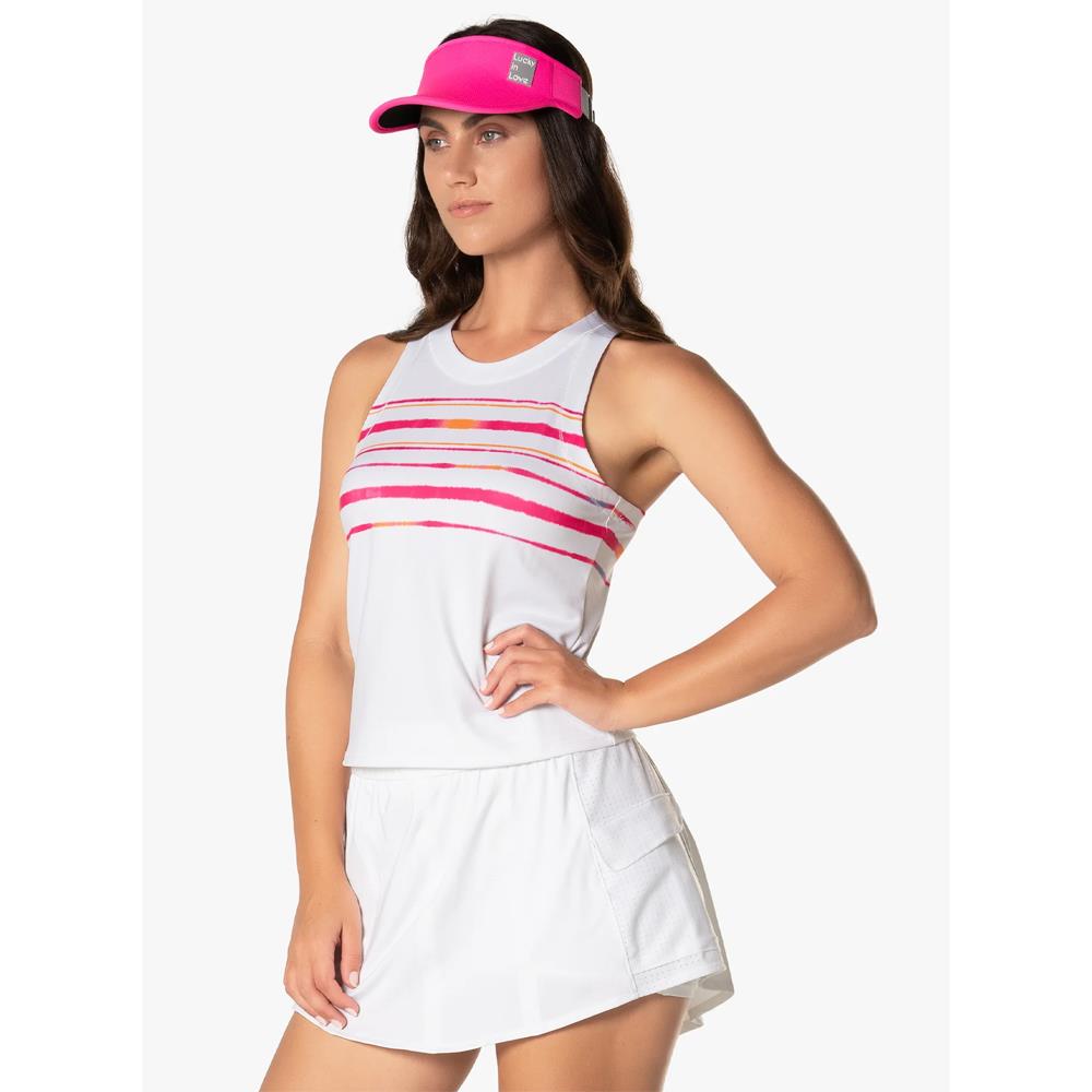 Lucky in Love Women's Shockin' Classics Awe Tank - White、mySite、neckold