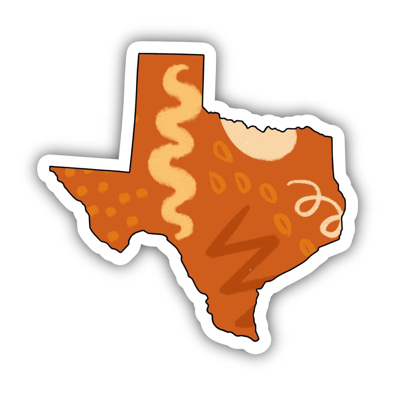  Texas Orange Abstract Sticker、mySite、elrpsem3k