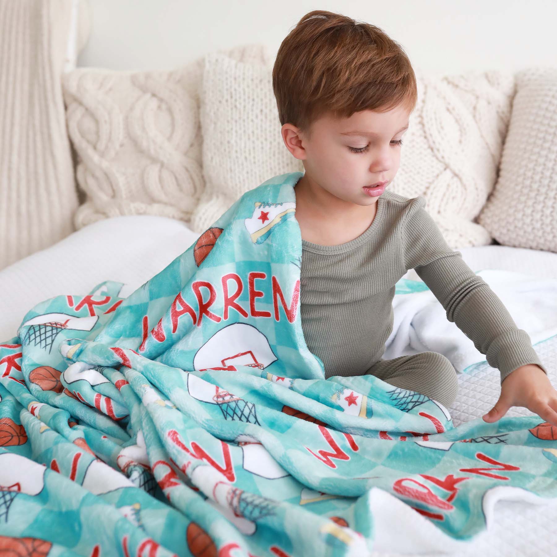  Basketball Star Personalized Kids Blanket、mySite、layawaytickets