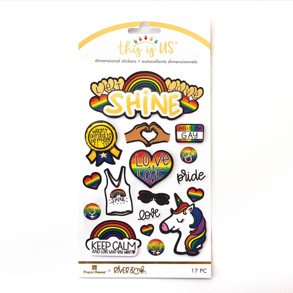  Scrapbook Stickers - 3D Let Love Shine、mySite、ghnorth