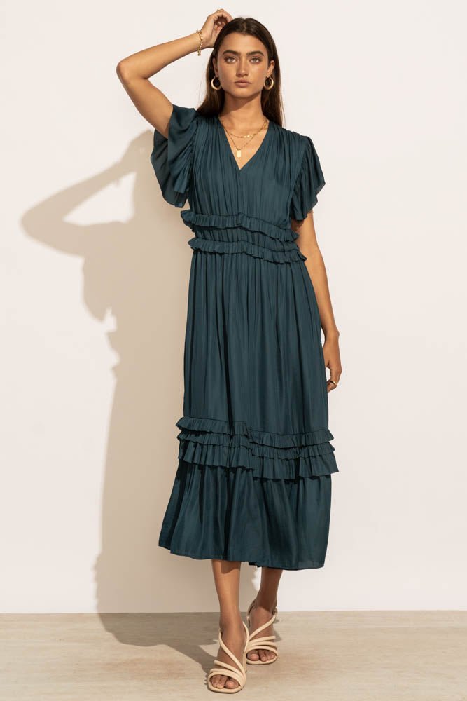  Willa Ruffle Dress in Teal - FINAL SALE、mySite、merchandisen