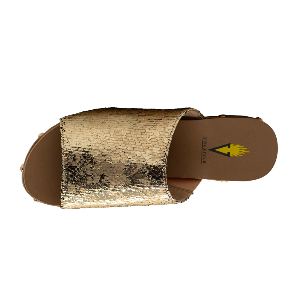 Ravine Metallic Studded Wedge Sandals、mySite、gtrtttuynbv