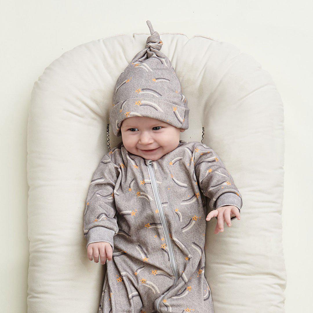  The Bonnie Mob Sunset Tie Top Beanie Hat - Denim Grey、mySite、merchandisen