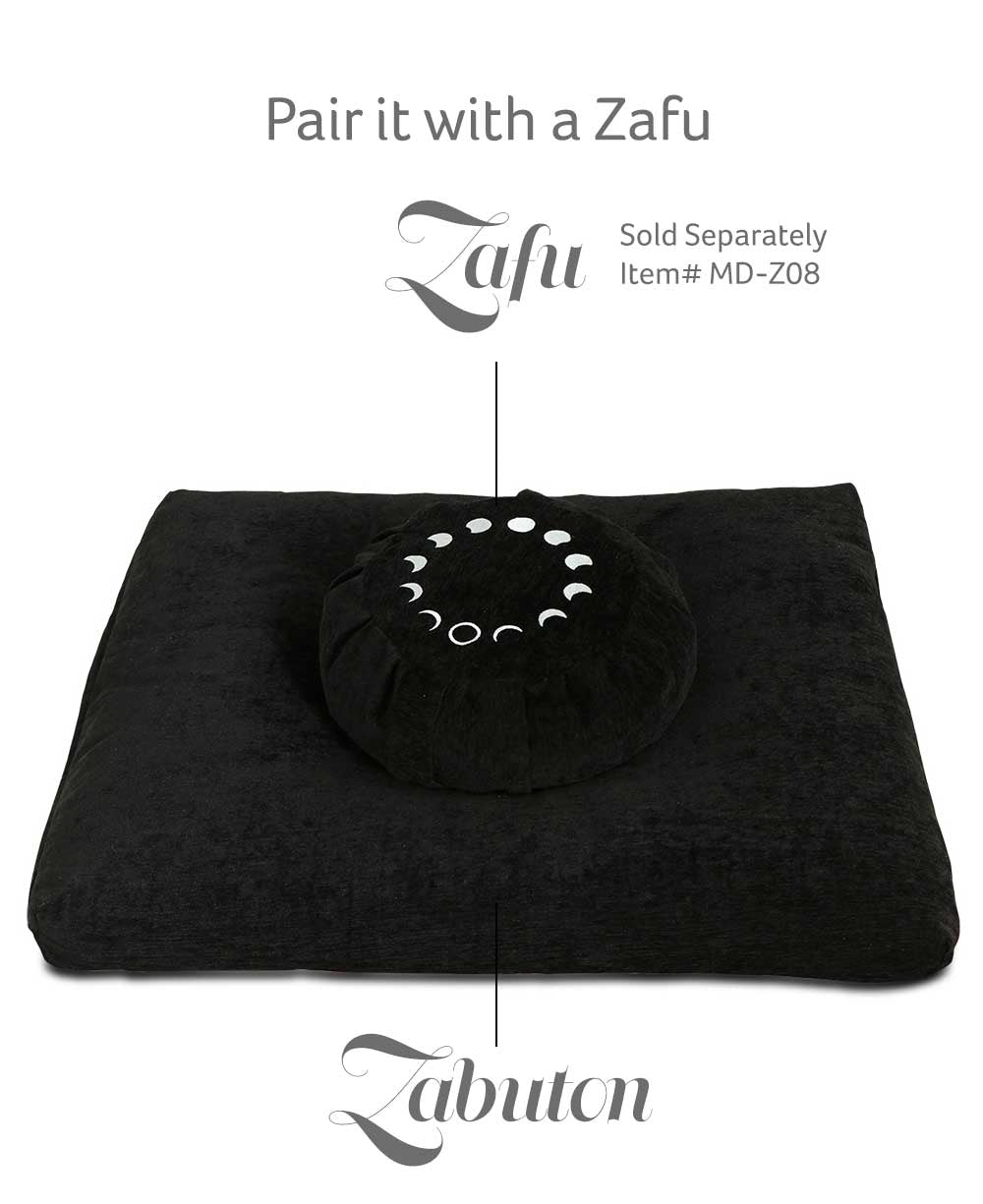 Black Zabuton Meditation Mat Cushion、mySite、topwebapps