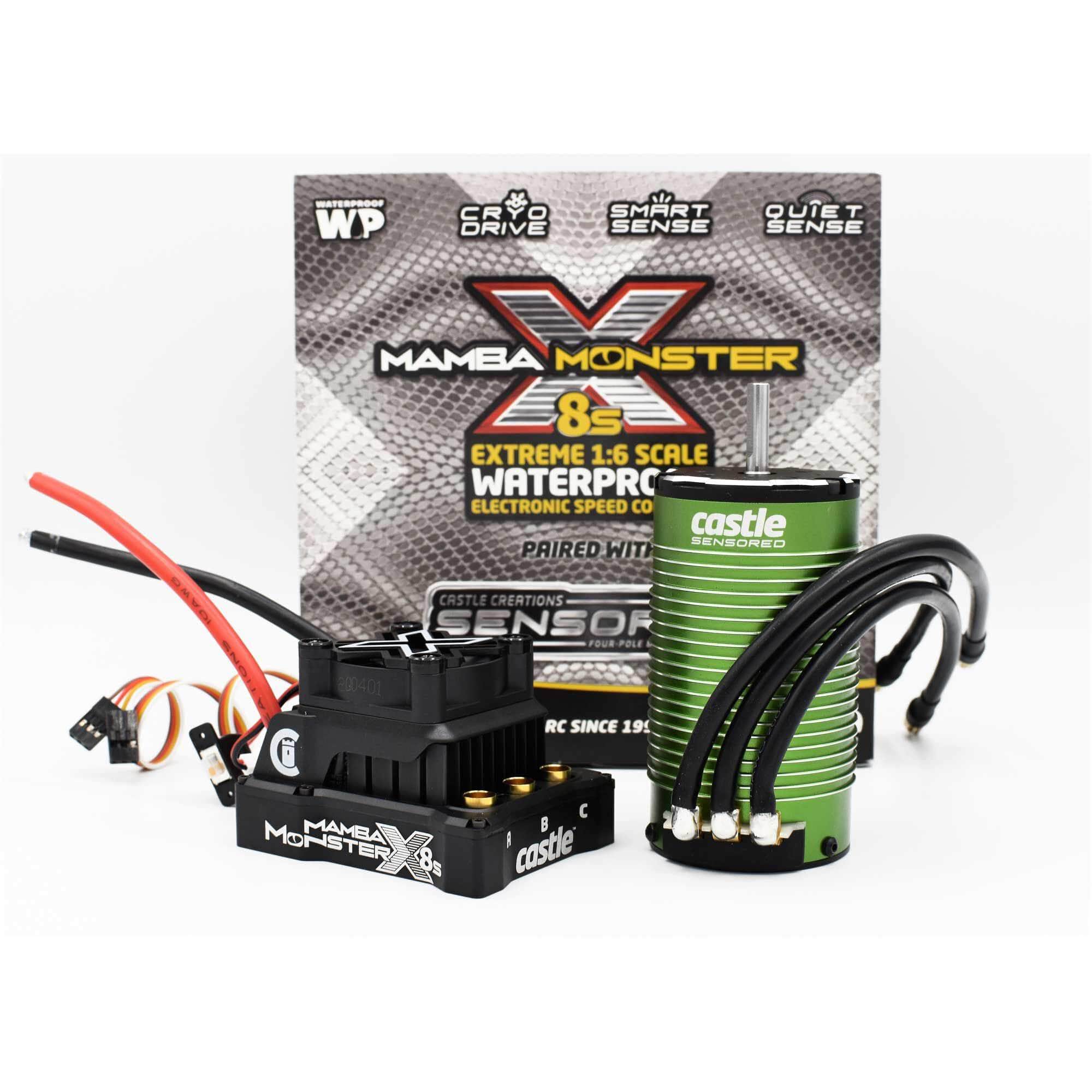  CSE010016502, Castle Creations Mamba Monster X 8S 1/6 ESC/Motor Combo w/1717 Sensored Motor (1650kV)、mySite、merchandisen