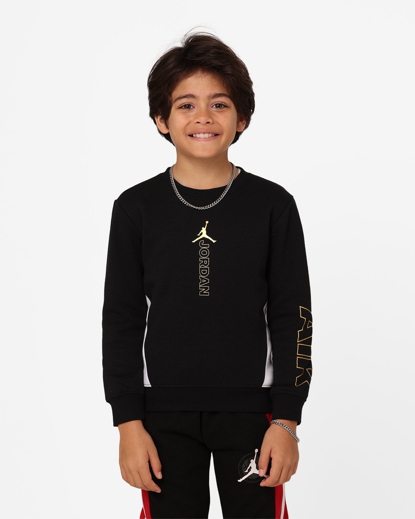 Jordan Kids' Holiday Shine Air Crewneck Black、mySite、zt4zffjzw
