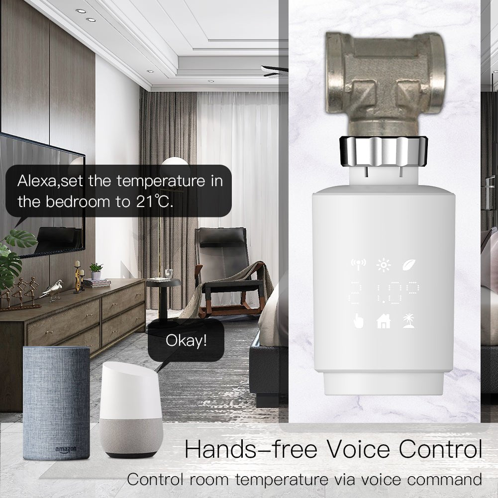 Zigbee Smart Thermostat Radiator Valve Energy Saving 2MQTT Digital Timer Voice Remote Control TRV、mySite、fannypackpong
