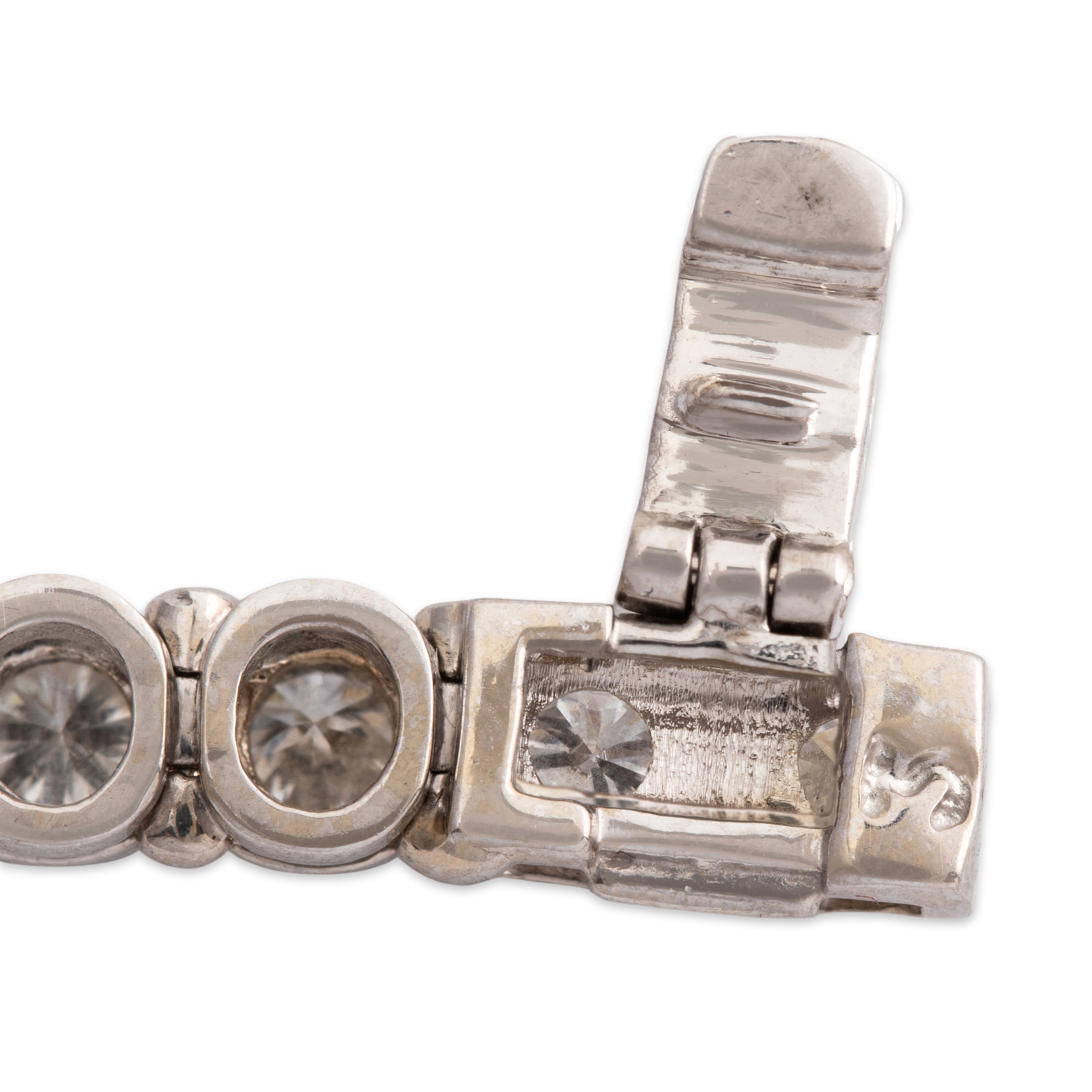 Estate 14k White Gold Diamond 5ct Tennis Line Bracelet 6.5、mySite、hinf8tx79