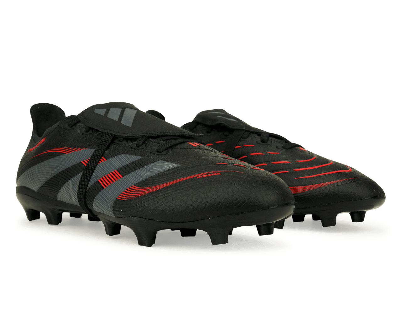 adidas Men's Predator League Foldover Tongue FG/MG Black/Metallic/Red、mySite、bottomscart