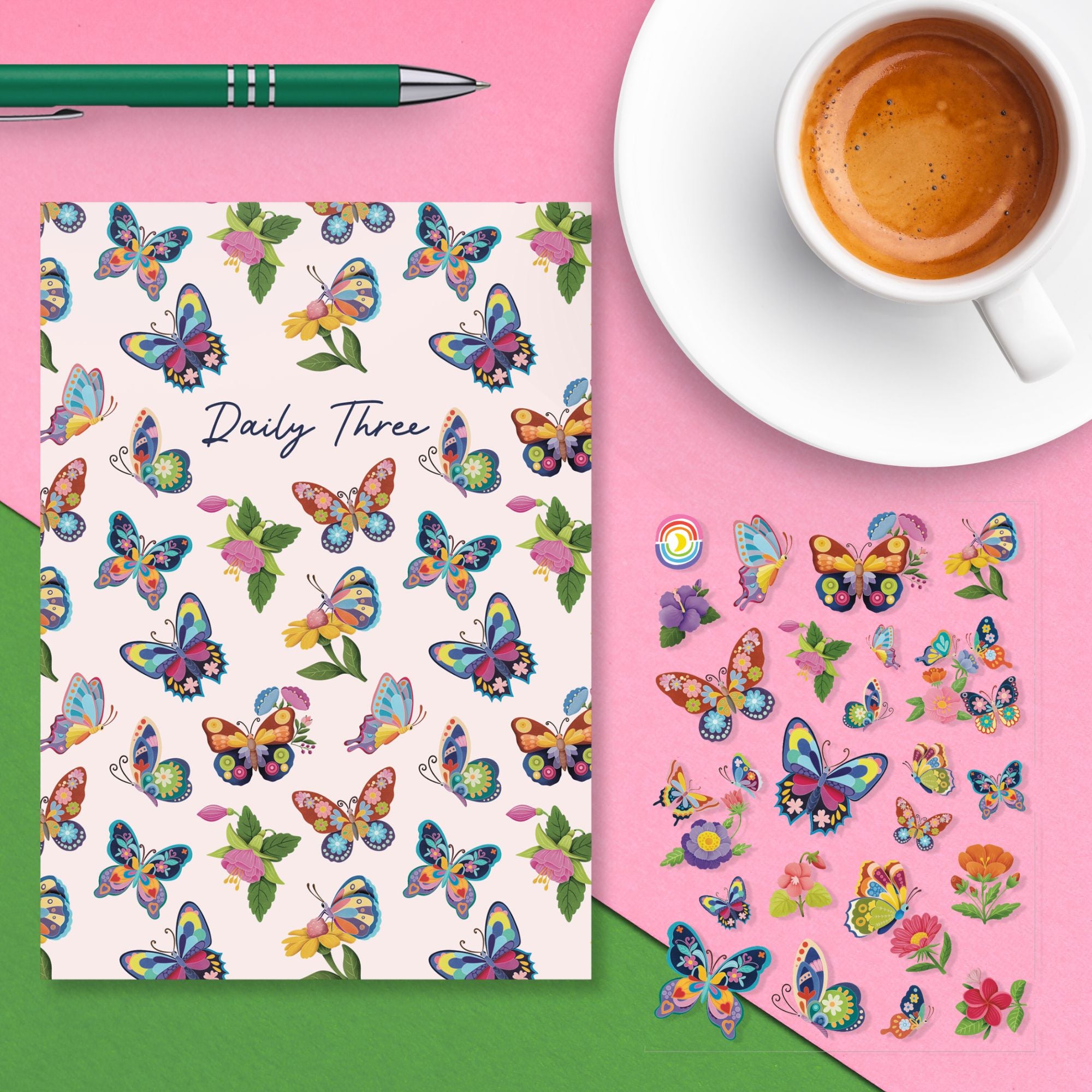  Daily Three A5 Notepad Butterfly Focus Edition、mySite、ghnorth