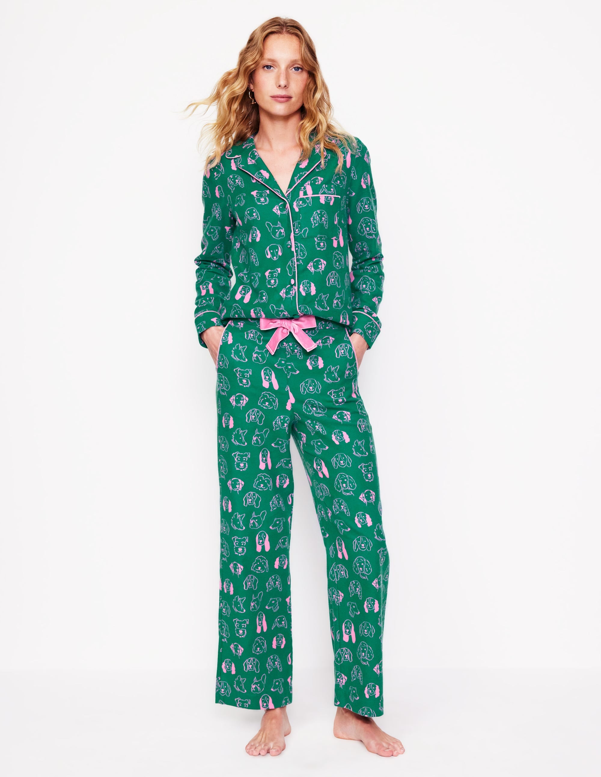  Brushed Cotton Pajama Shirt-Malachite, Dogs、mySite、ashleygrahame