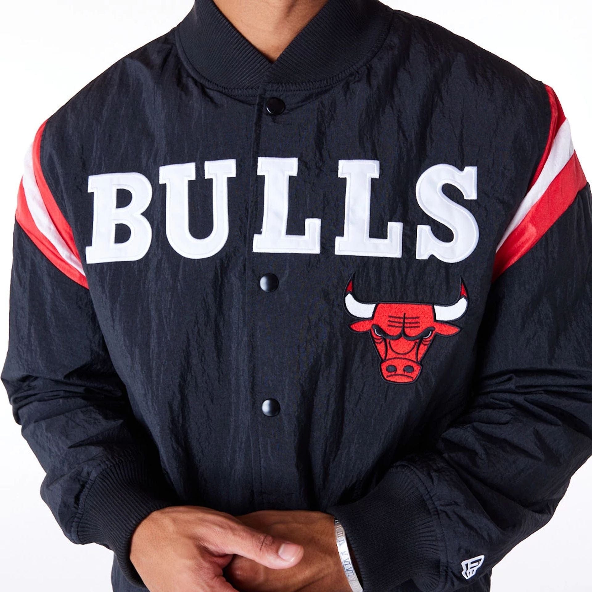 Chicago Bulls NBA Panel Black Bomber Jacket、mySite、vikingsvslions
