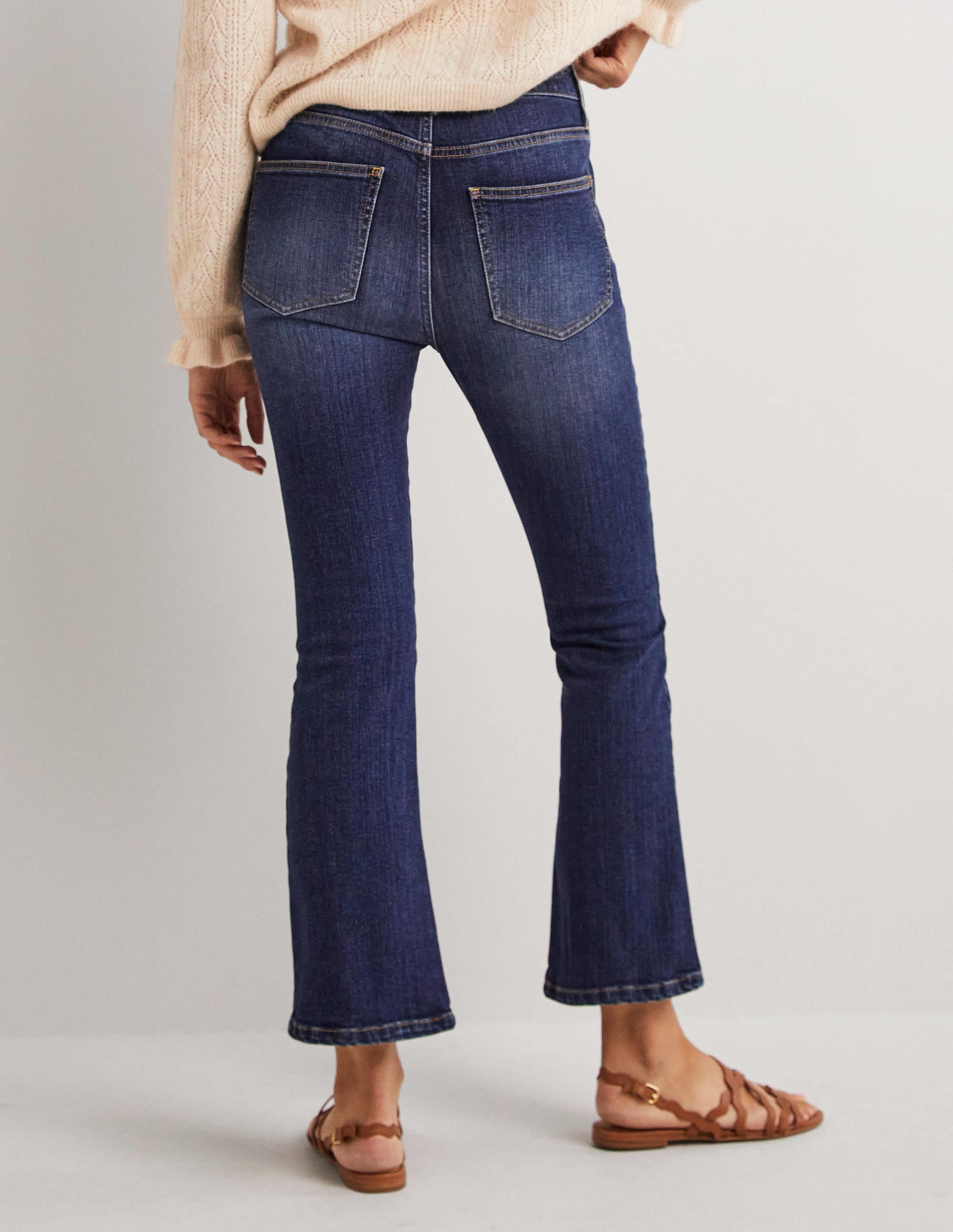  Fitted Cropped Flare Jeans-Dark Vintage、mySite、ashleygrahame